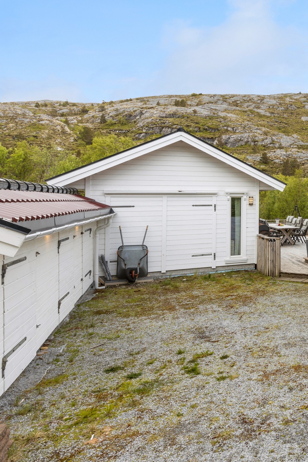 Anneks - 27 kvm. Rekke med bod i tilknytning har et gulvareal på 9 kvm. Galleribilde