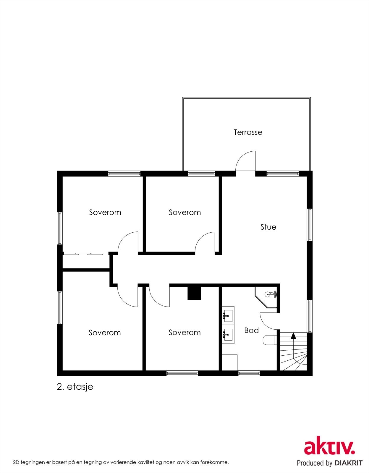 2d plantegning 2.etasje Galleribilde