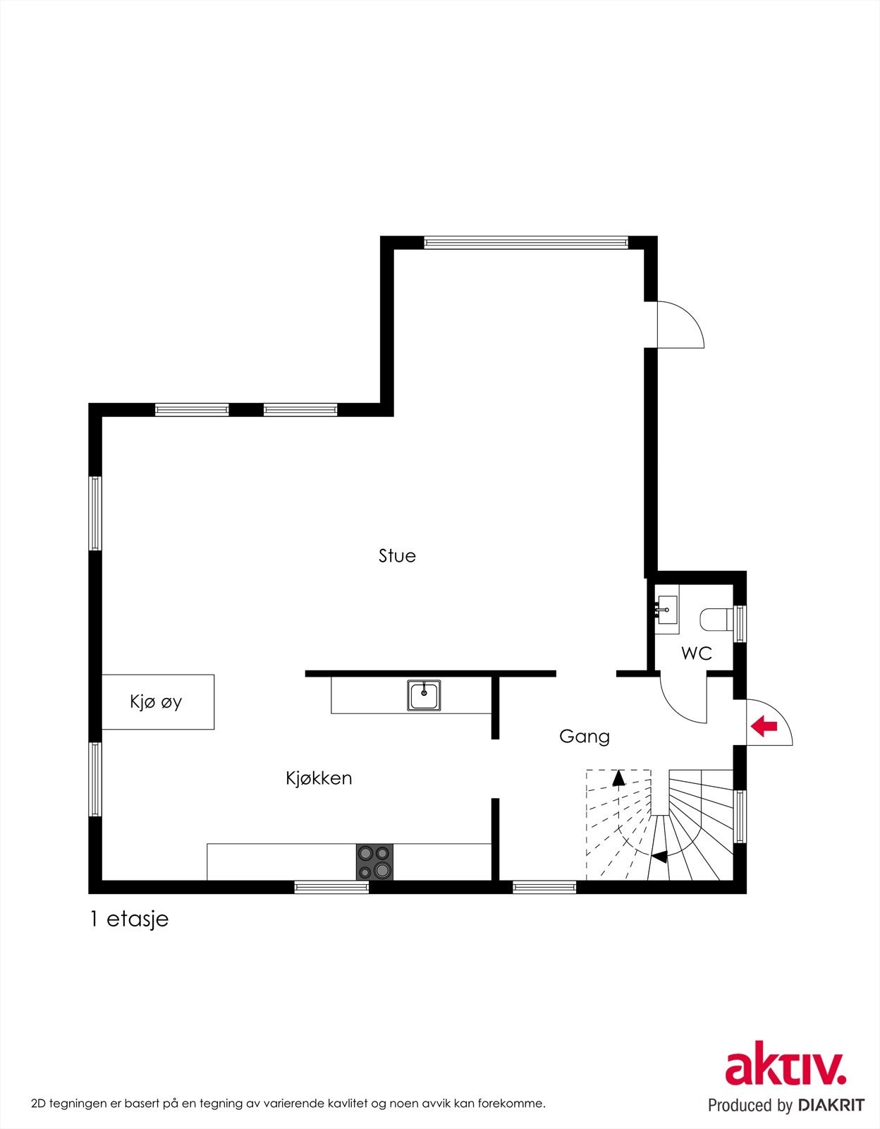 2d plantegning 1.etasje Galleribilde
