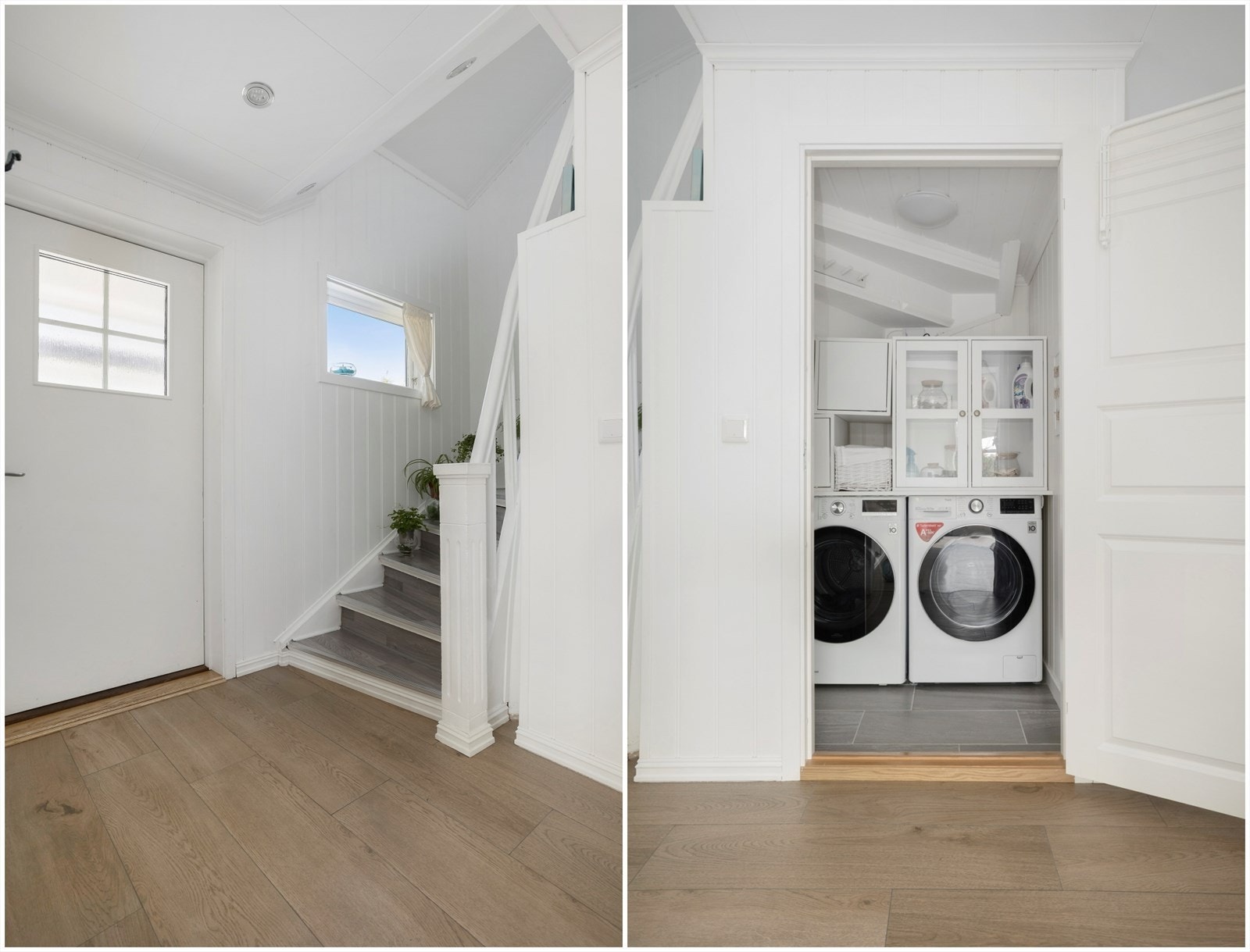 Under trappen er det laget et praktisk vaskerom. Galleribilde