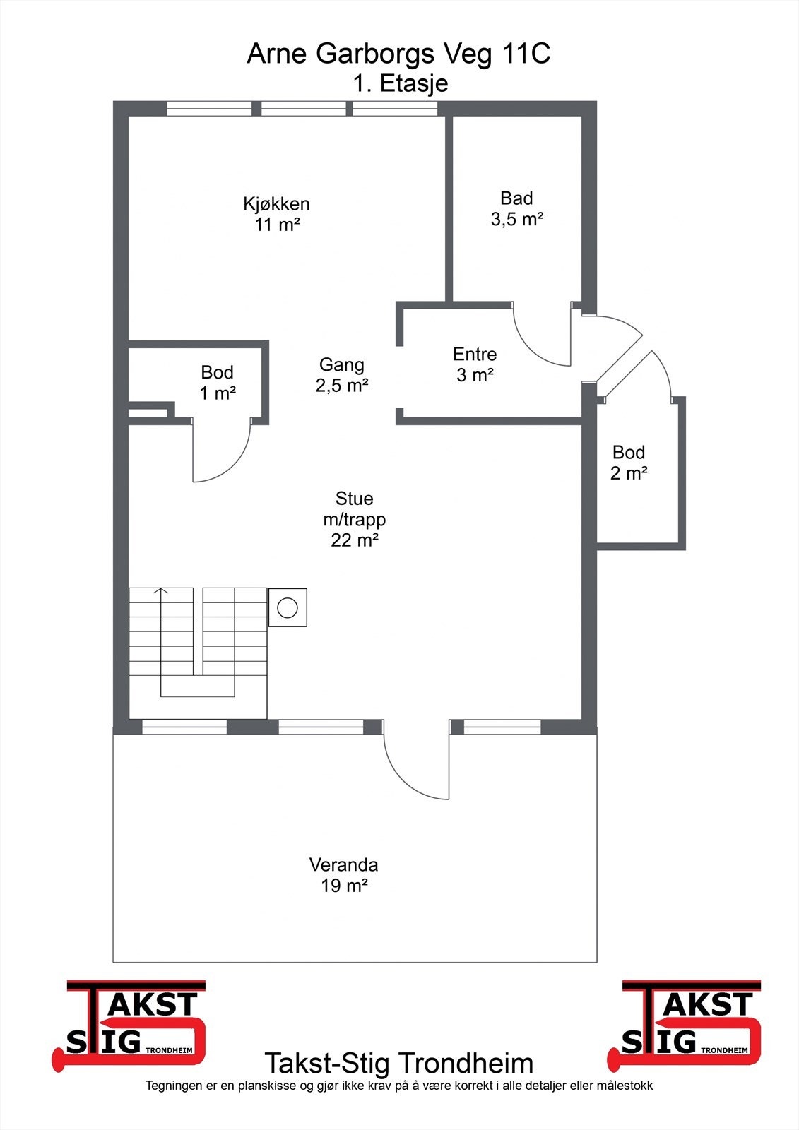 Plantegning 1 etasje Galleribilde