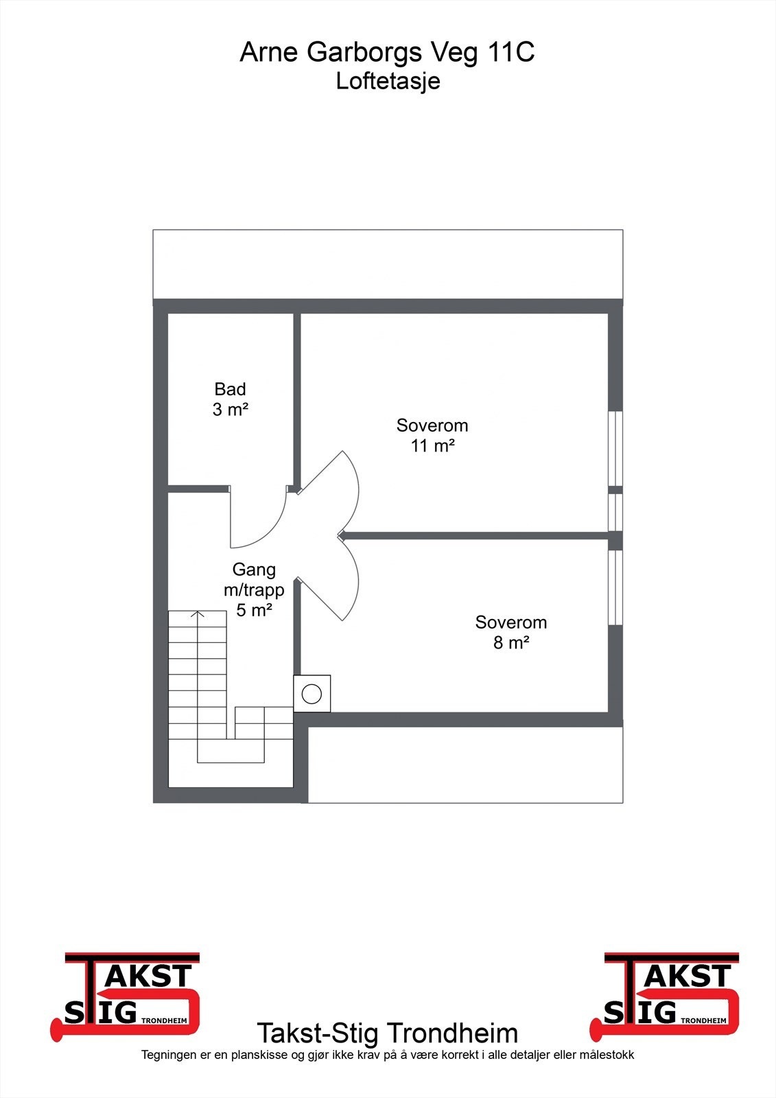 Plantegning loftetasje Galleribilde