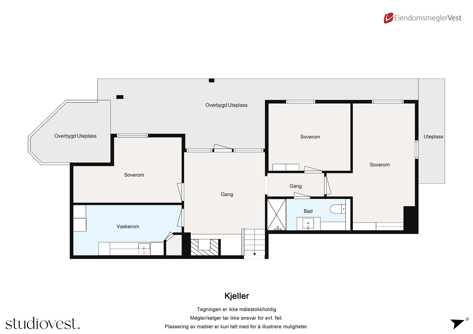 Planskisse: Kjeller. Galleribilde