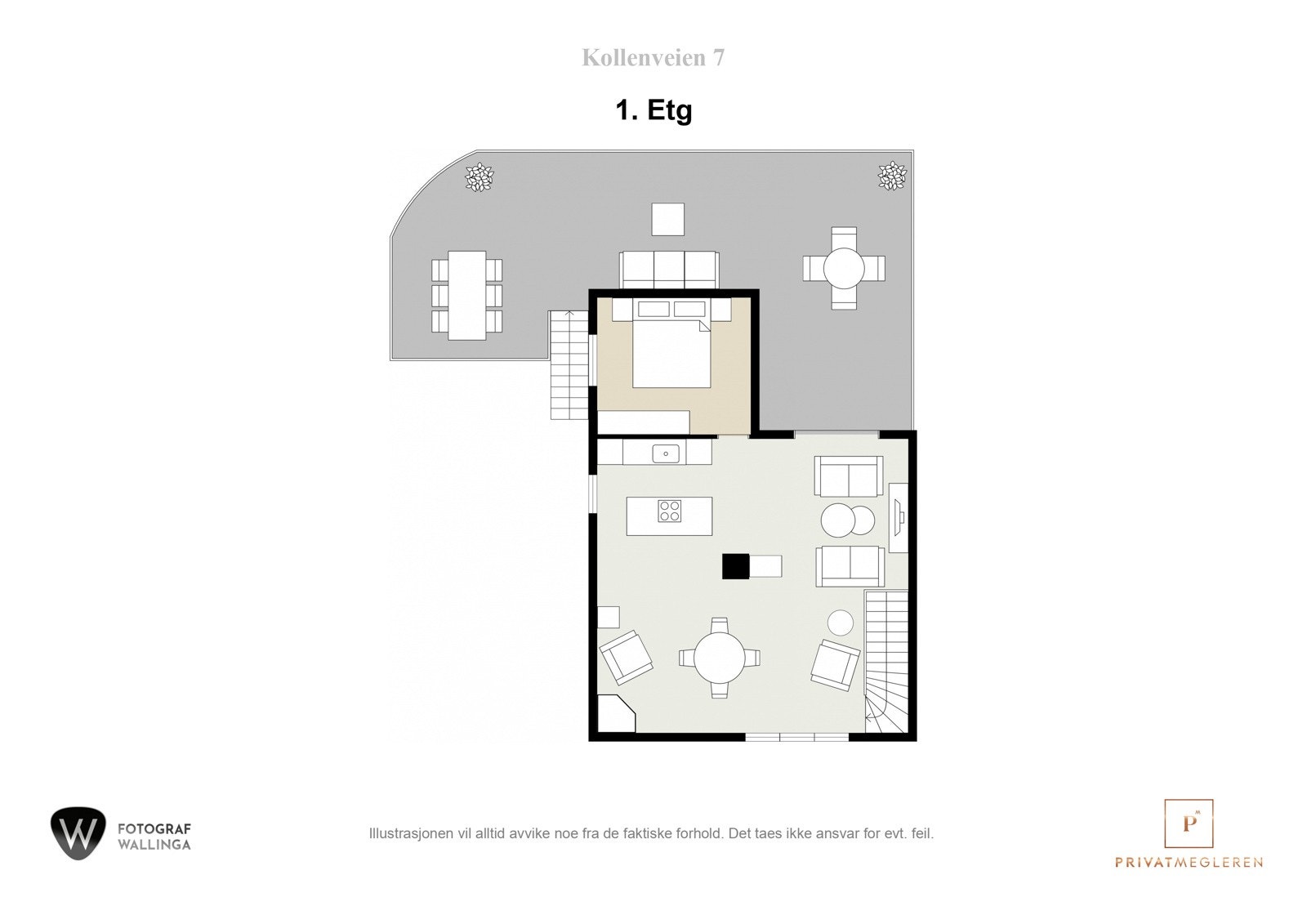 Plantegning 1. etasje Galleribilde