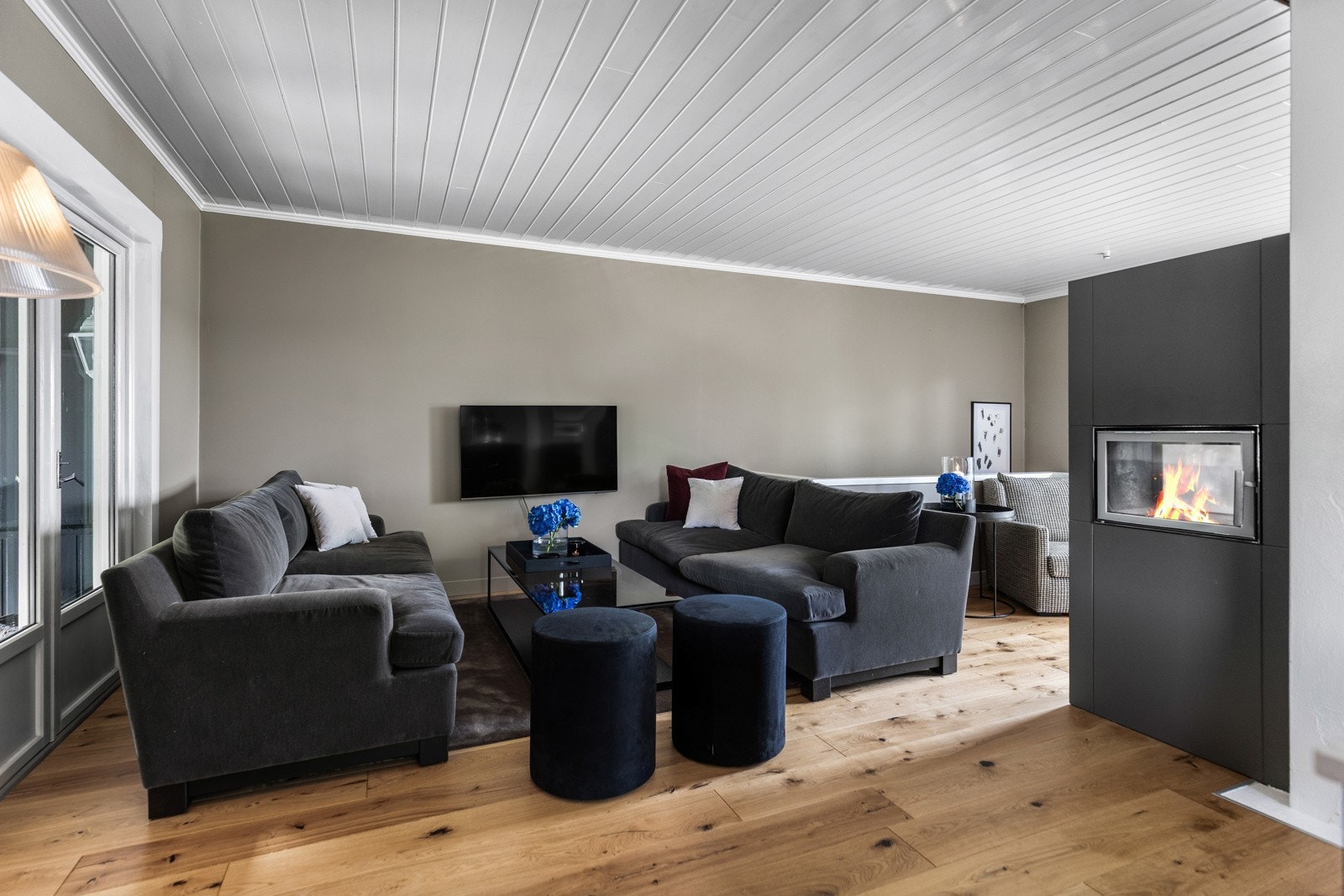 Det er god plass til sofa og tilhørende møblement Galleribilde