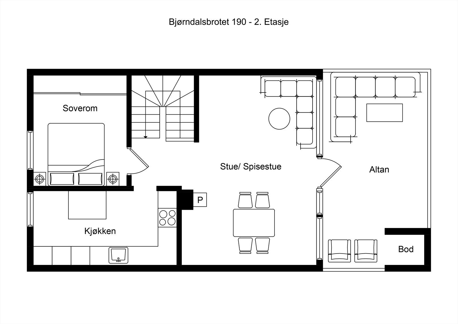 - Plantegning 2.etg. - Galleribilde