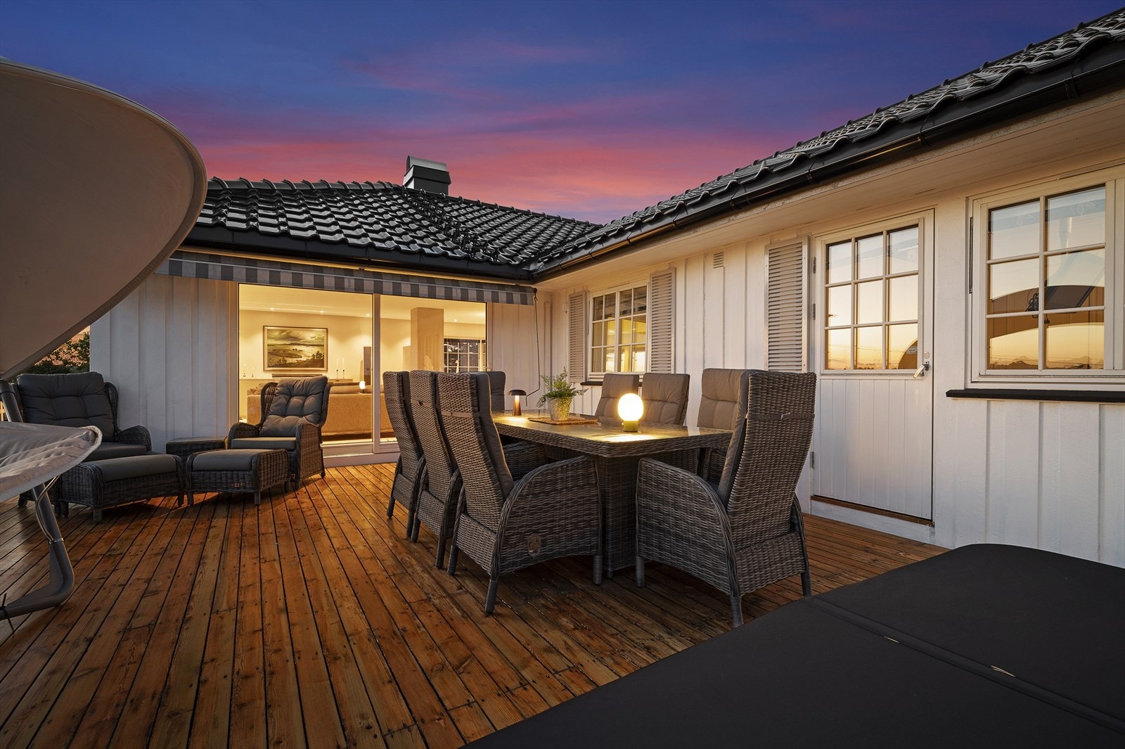 Lunt og behagelig selv på kveldstid, når sola har gått ned Galleribilde