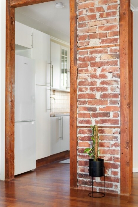 Murvegg mot kjøjjen Galleribilde