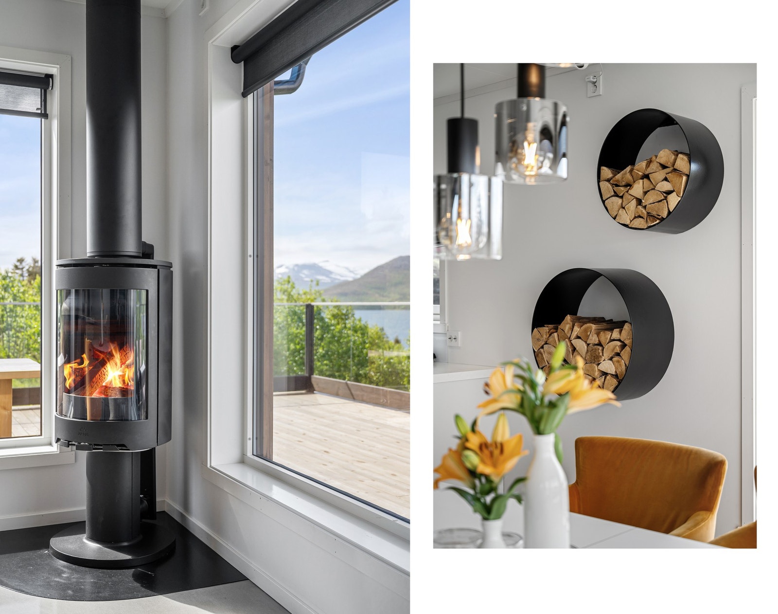 Vedovn og kreativ ved-hylle Galleribilde