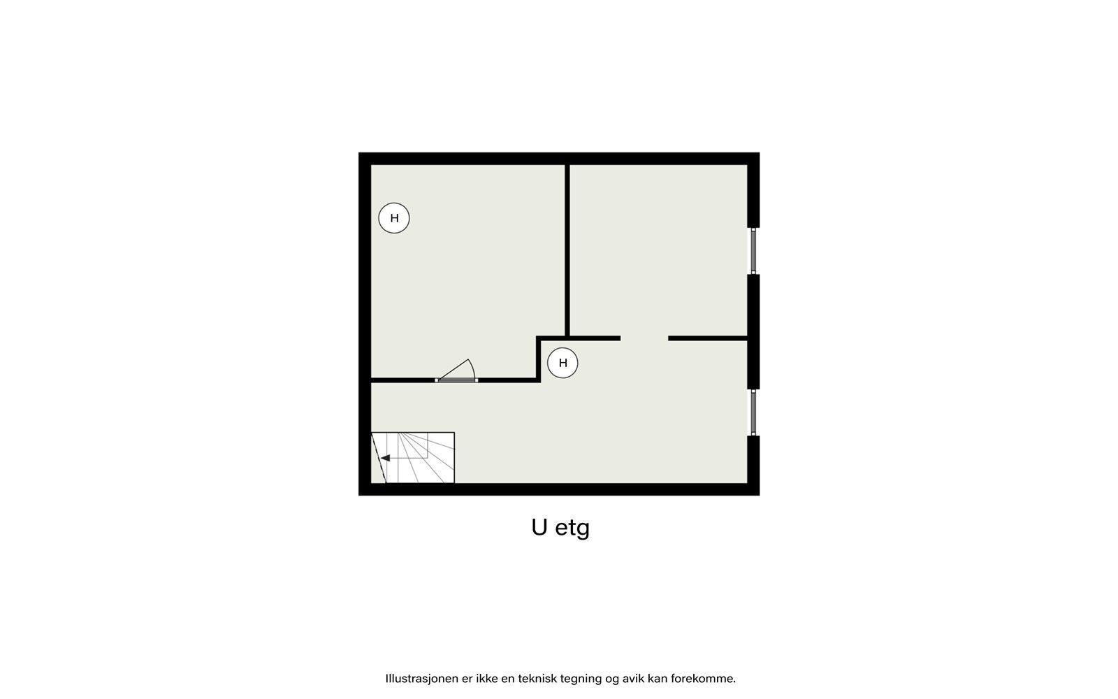 Plantegning kjeller. Galleribilde