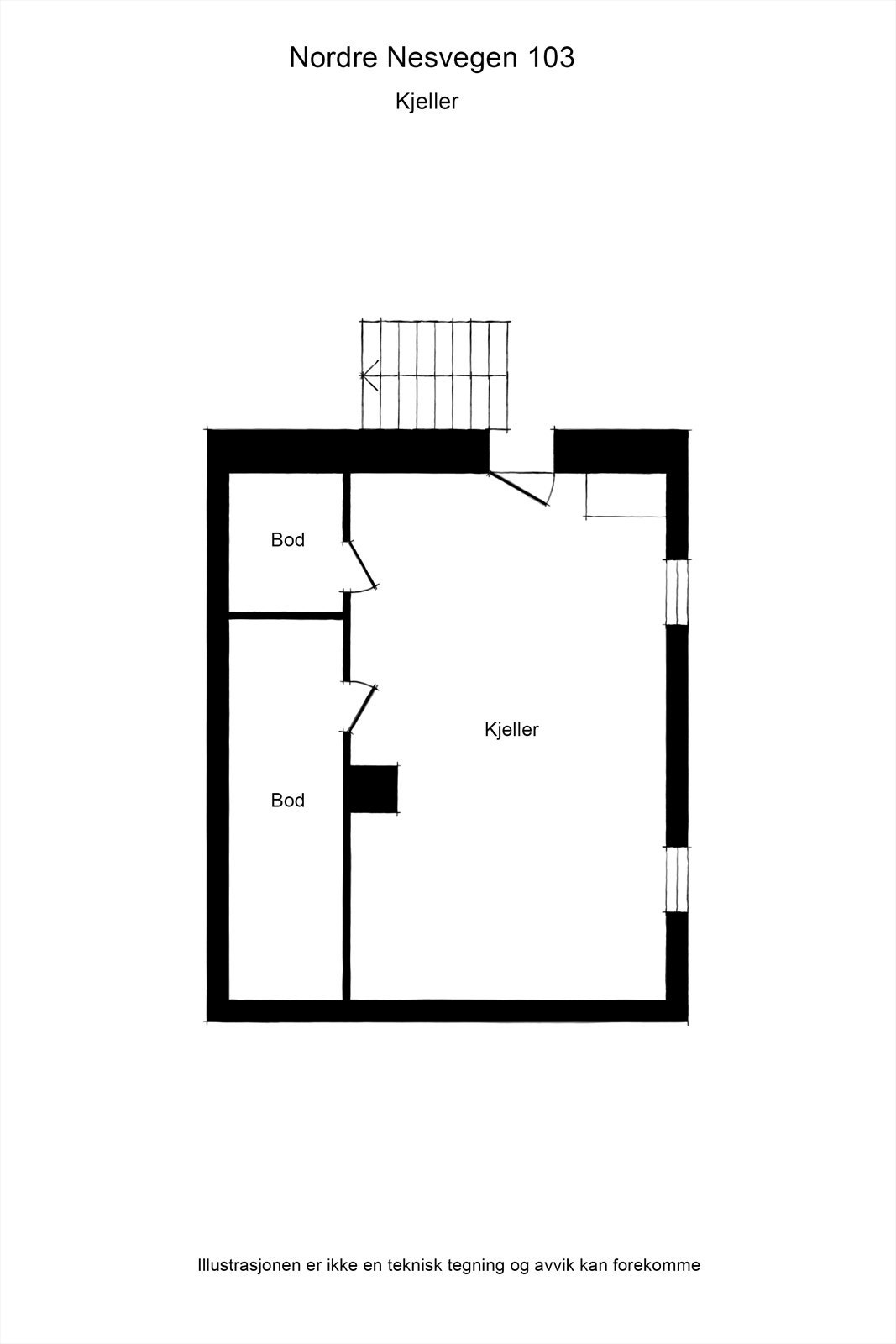 Plantegning underetasje. Galleribilde