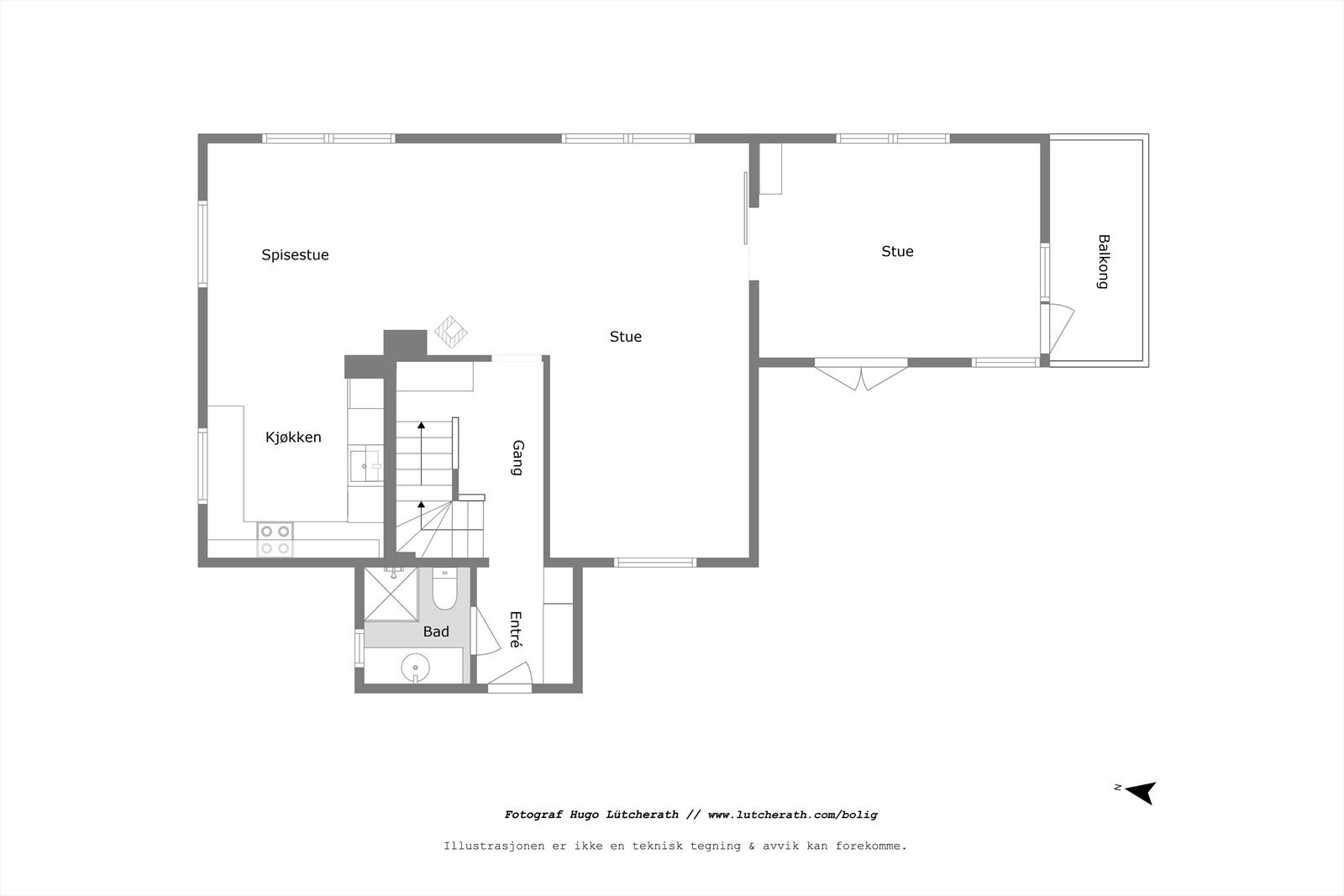 Plantegning 1. etasje. Galleribilde