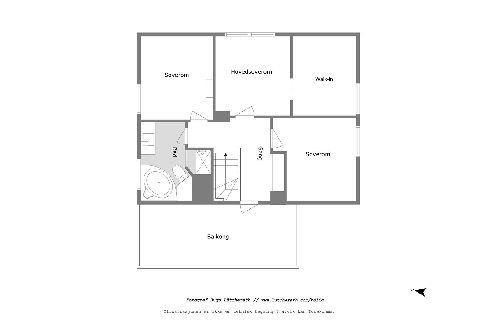 Plantegning 2. etasje. Galleribilde