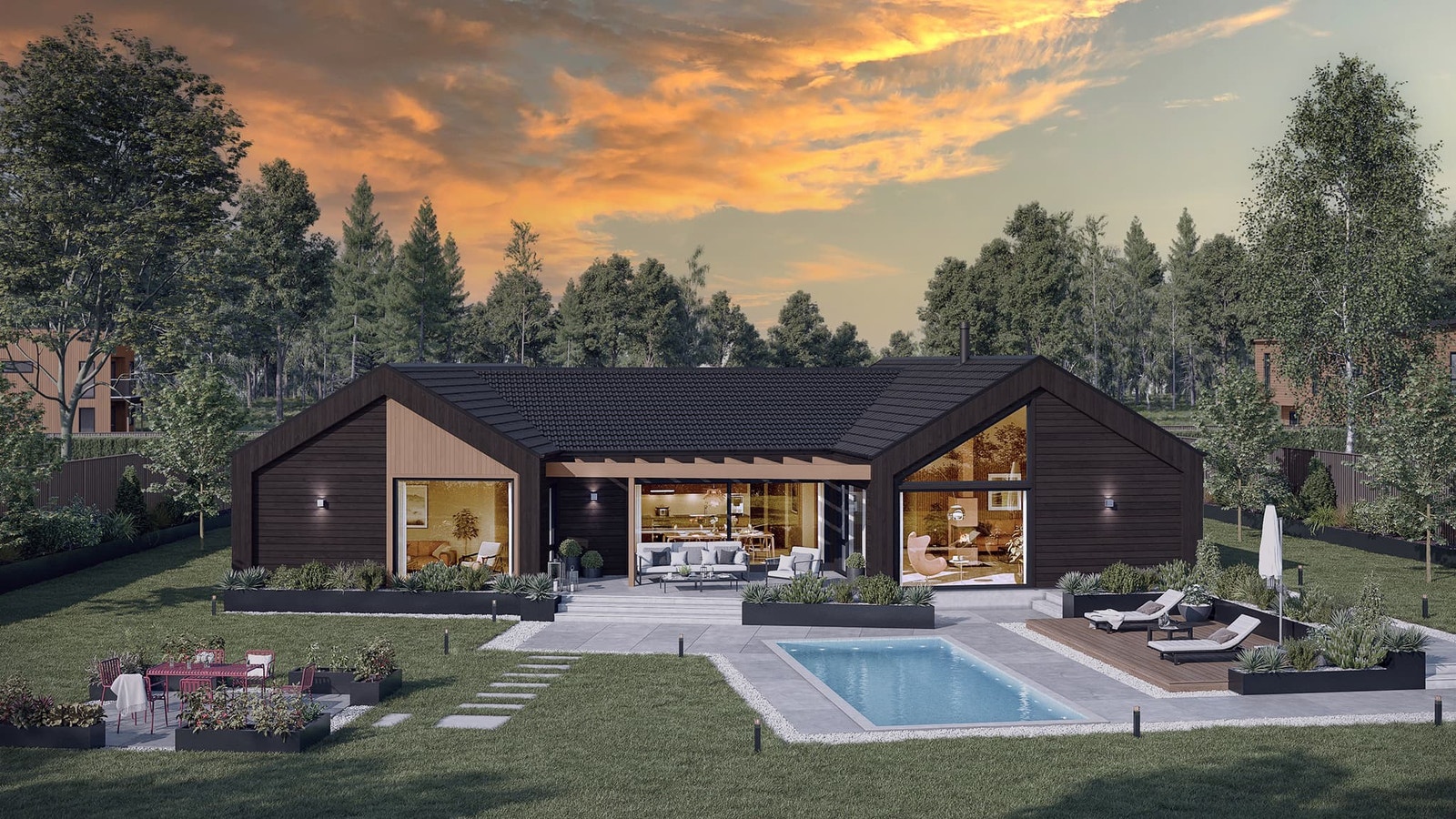 Husmodellen Fløyen Kompakt fra Lindehus, passer på tomt 7 Galleribilde