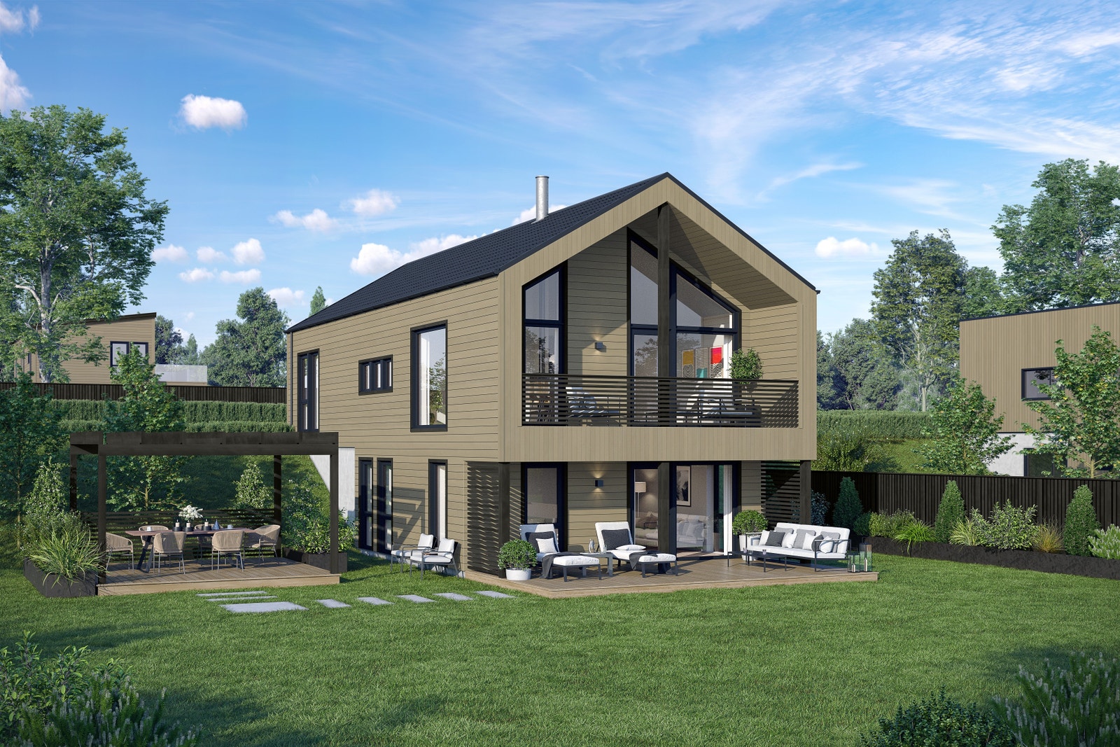 Husmodellen Minde fra Lindehus, passer på tomt 3 og 4. Galleribilde