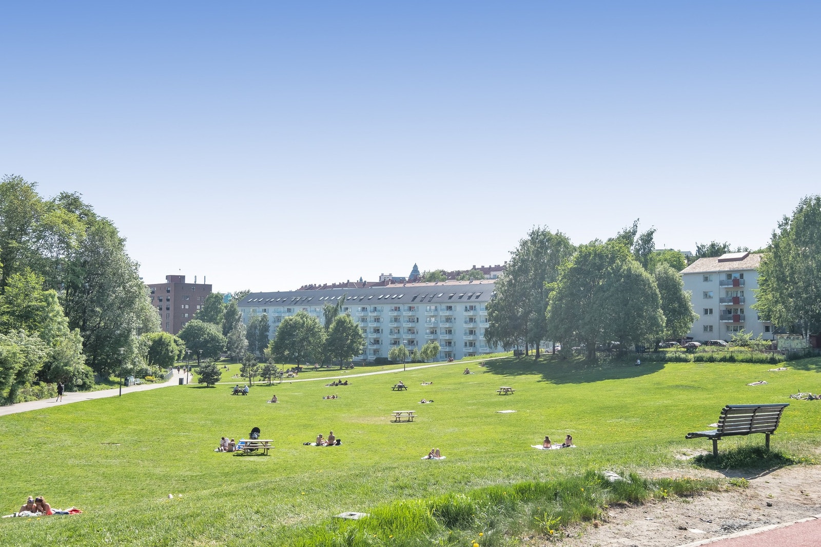 Det store og grønne friområdet i Iladalen ligger også rett ved leiligheten. Galleribilde