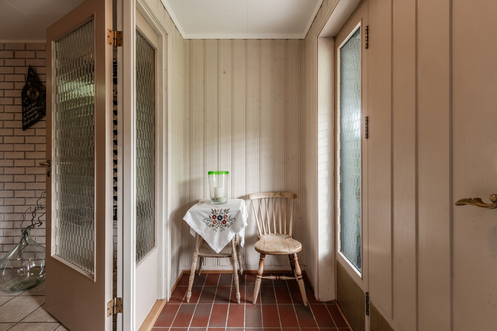 Vindfanget er perfekt for et koselig bord og en stol Galleribilde