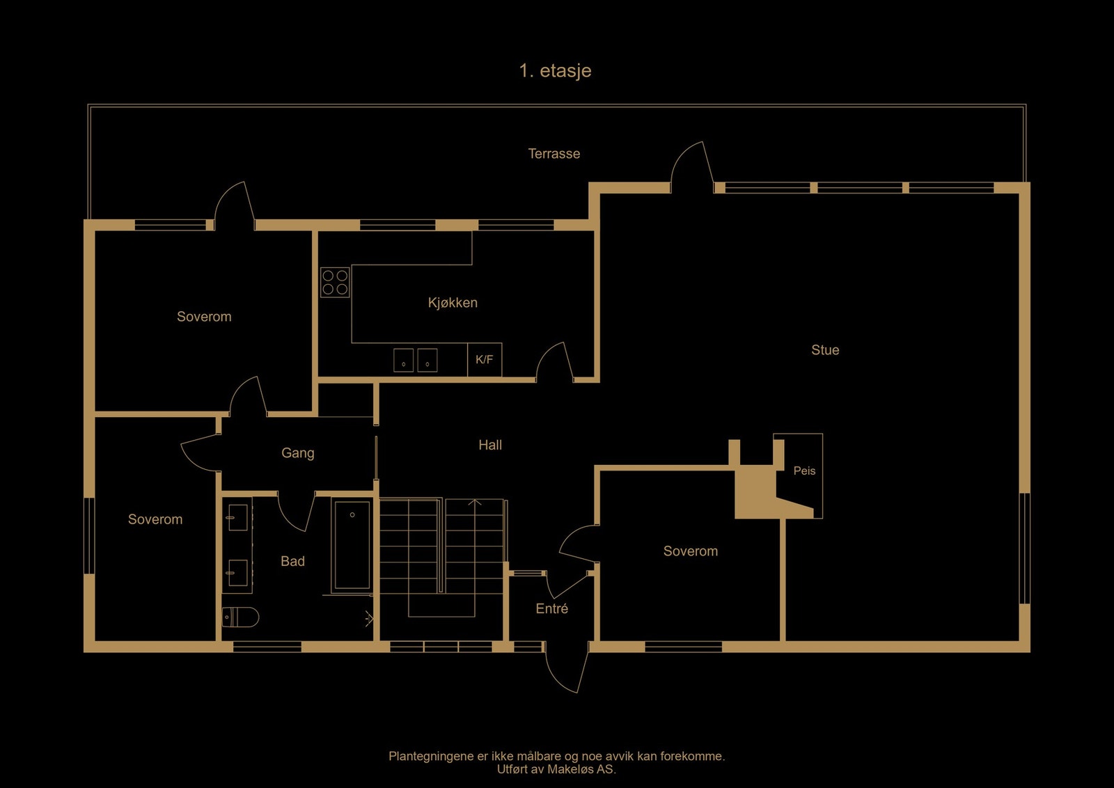 Plantegning 1. etasje - illustrasjon, avvik kan forekomme Galleribilde