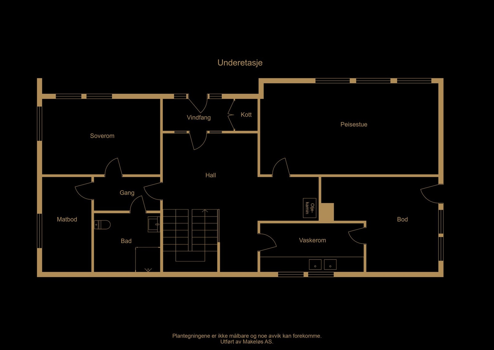 Plantegning underetasje - illustrasjon, avvik kan forekomme Galleribilde