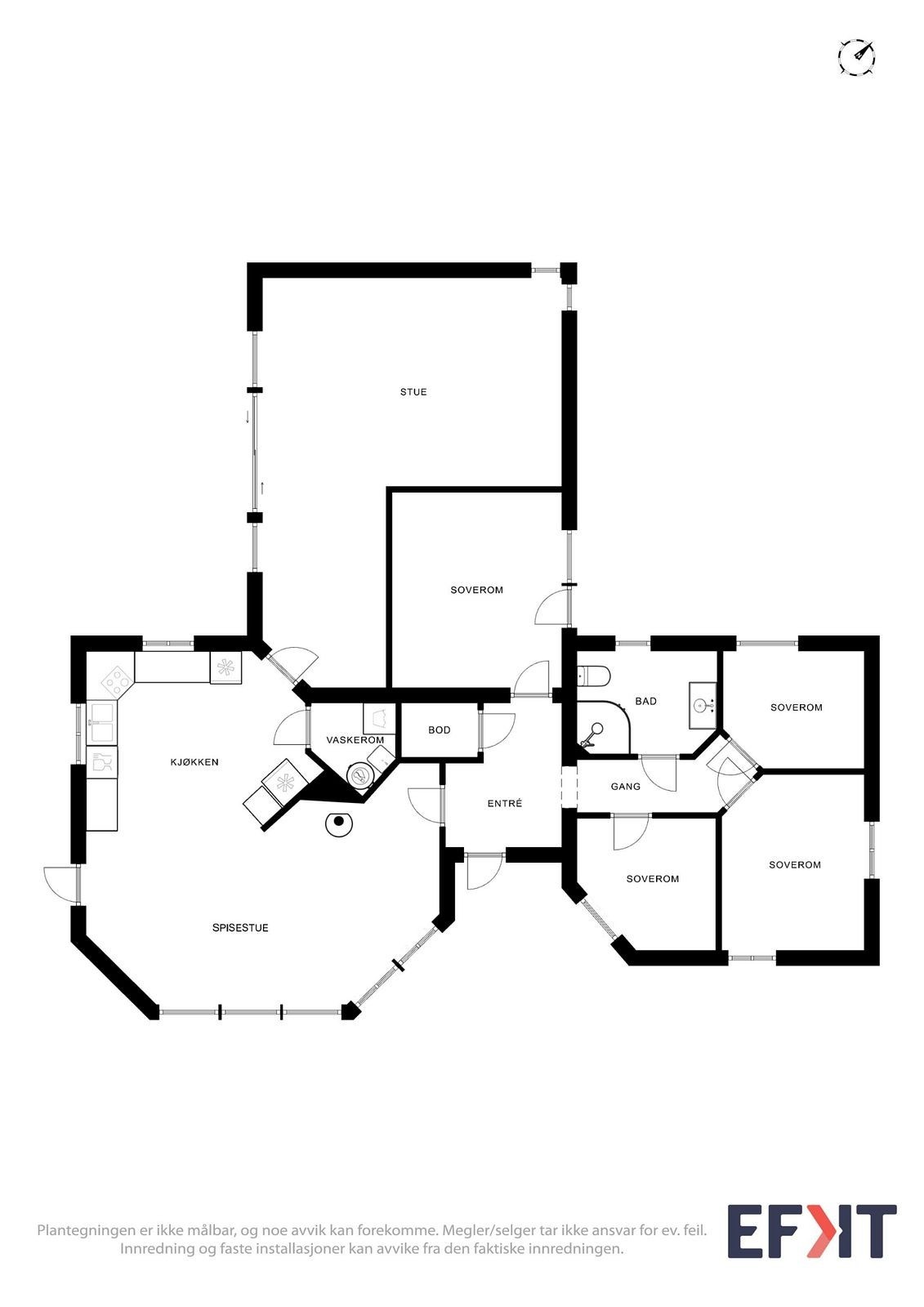 La oss ta en titt på plantegningen før vi beveger oss videre i bildene. Galleribilde