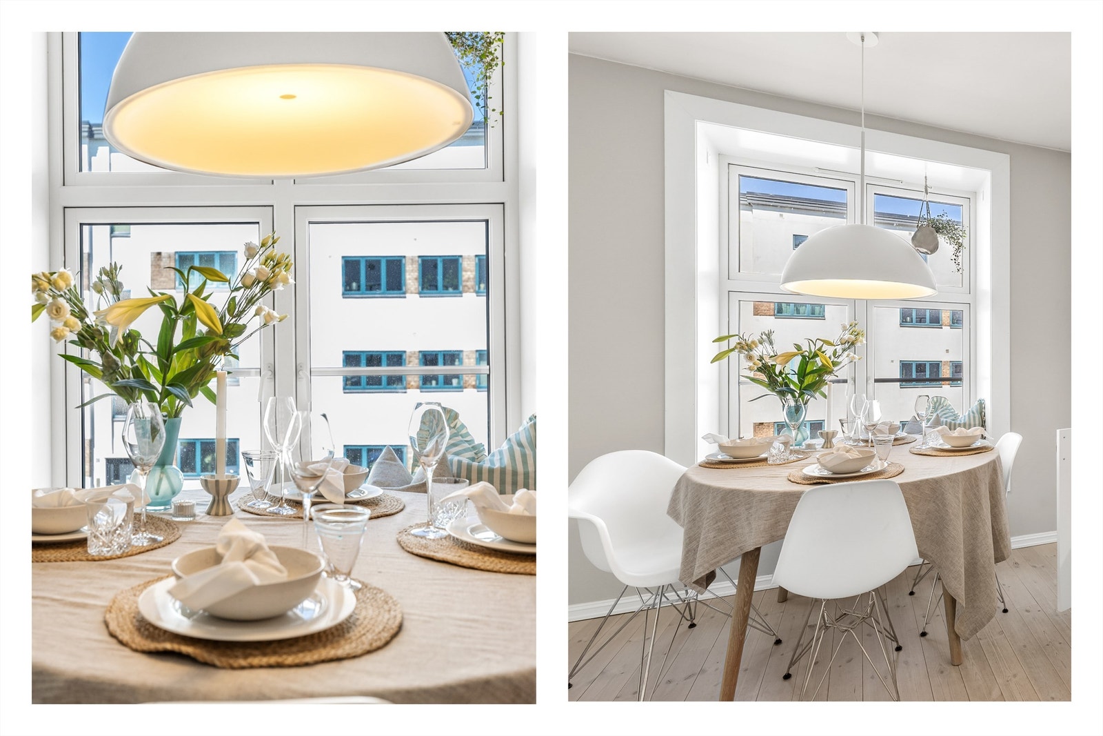 Her er det plass til et spisebord hvor man kan nyte en morgenkaffe. Galleribilde