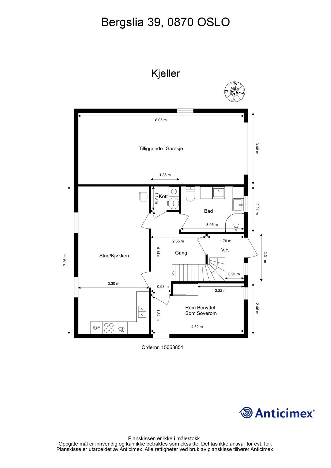 Plantegning underetasje Galleribilde