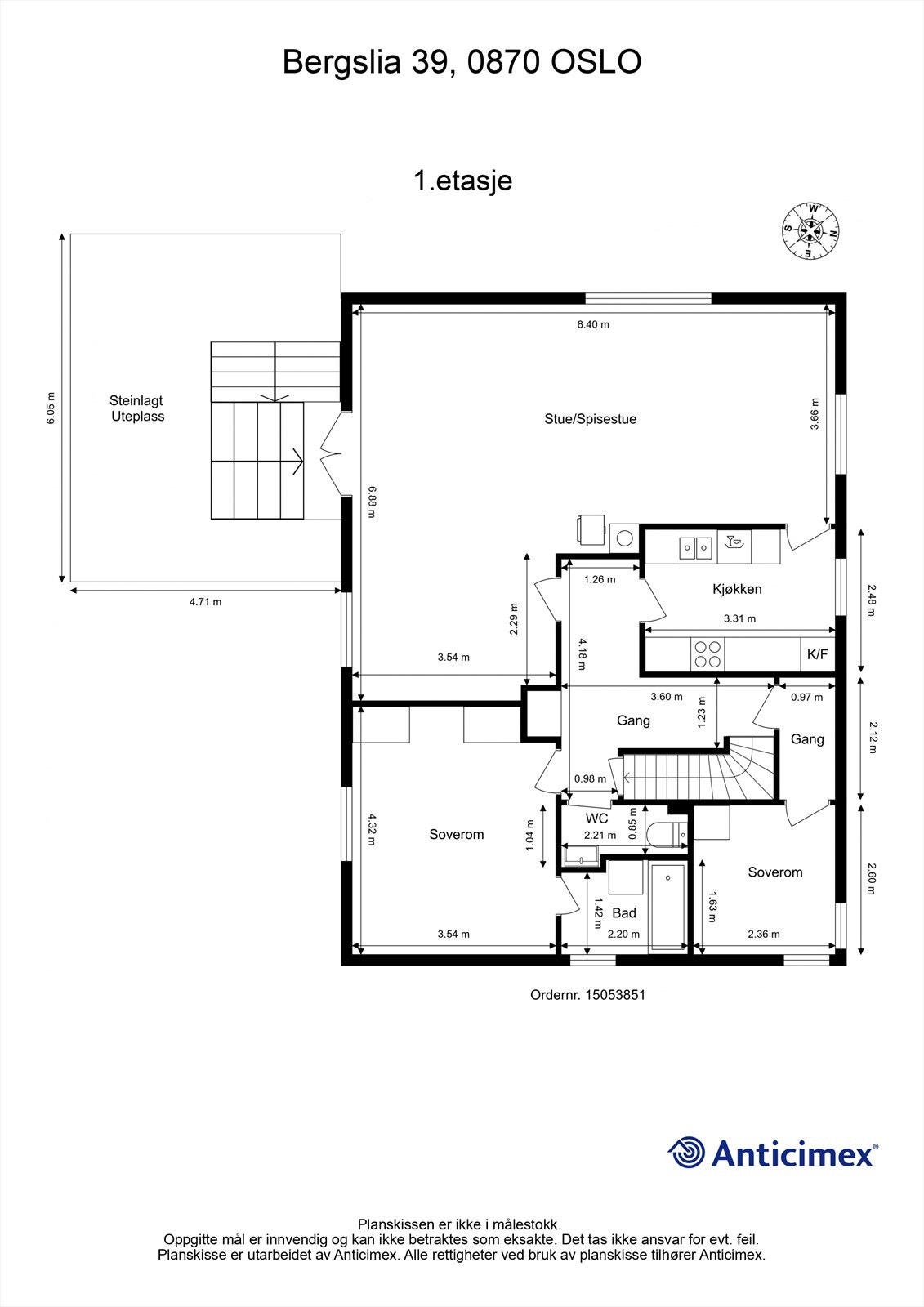 Plantegning 1. etasje Galleribilde