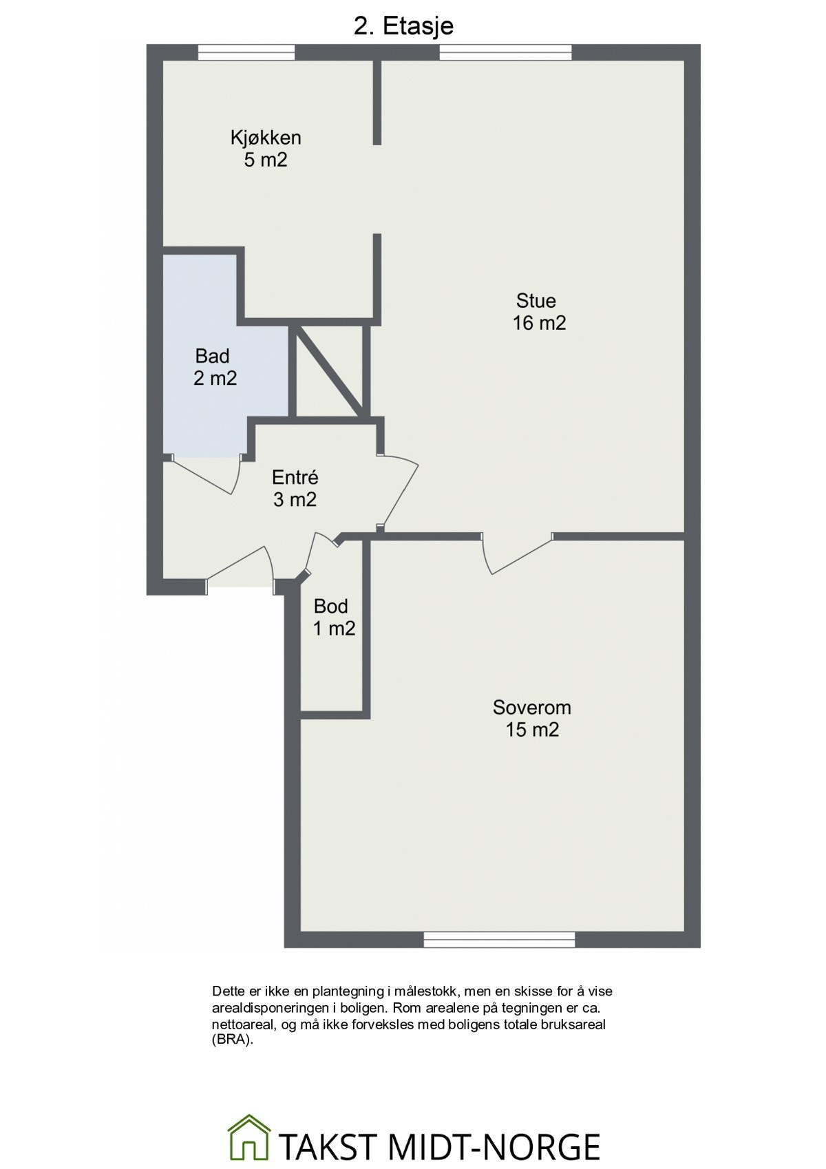 Planskisse - 2. Etasje. Galleribilde