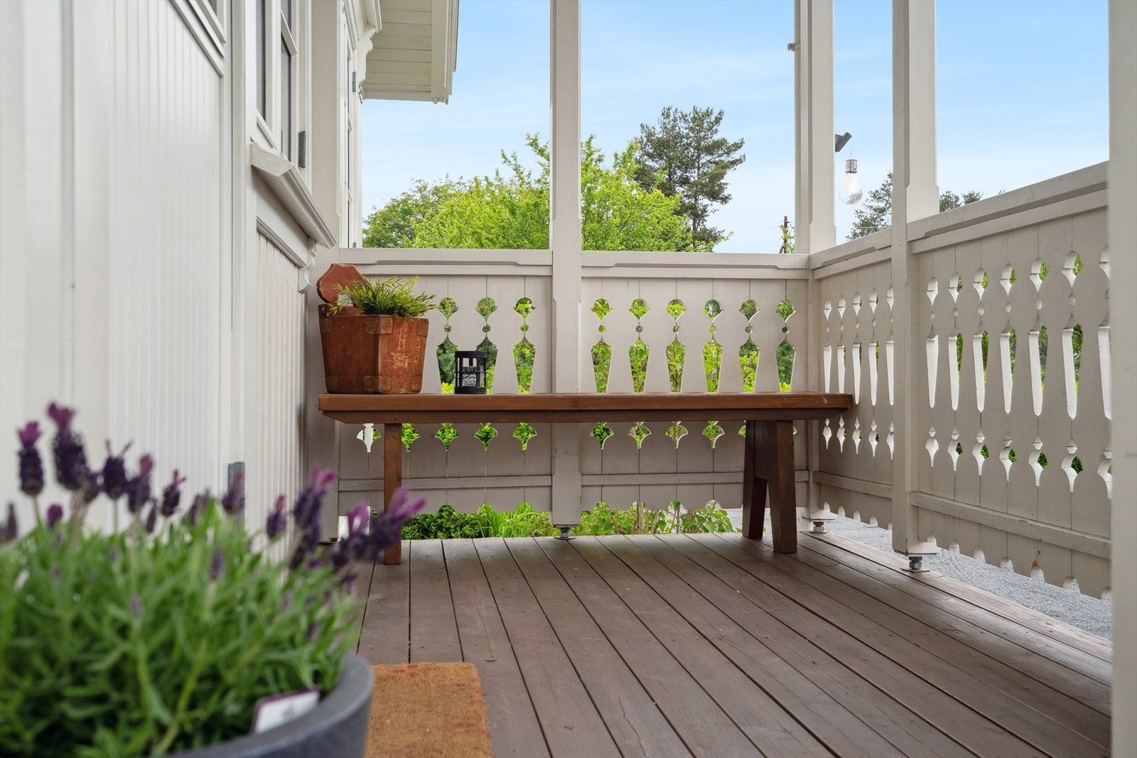 Fra verandaen som er plassert i tilknytning til kjøkkenet. Galleribilde