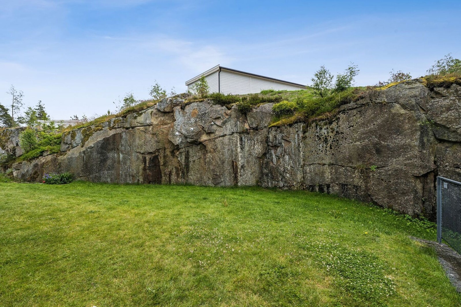 Rolig skjermet hage rett ut fra balkongen Galleribilde