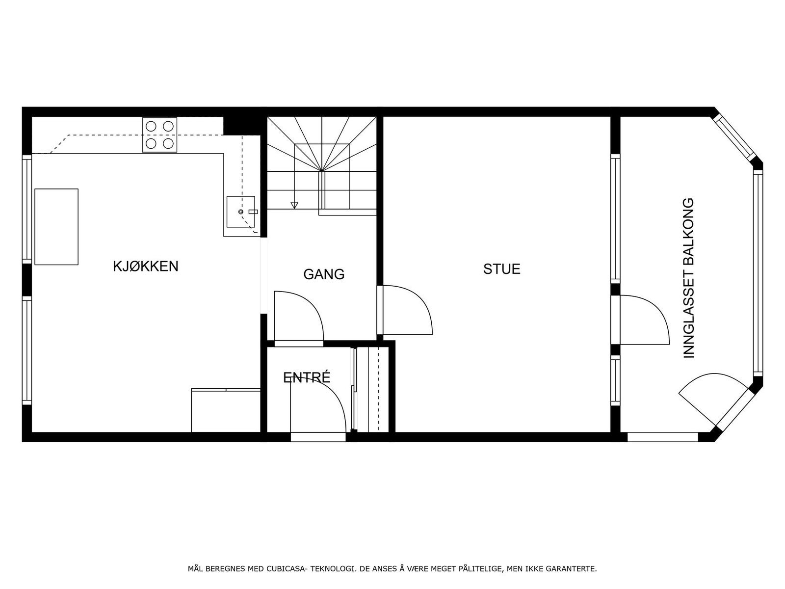Veiledende planskisse 1 etasje Galleribilde