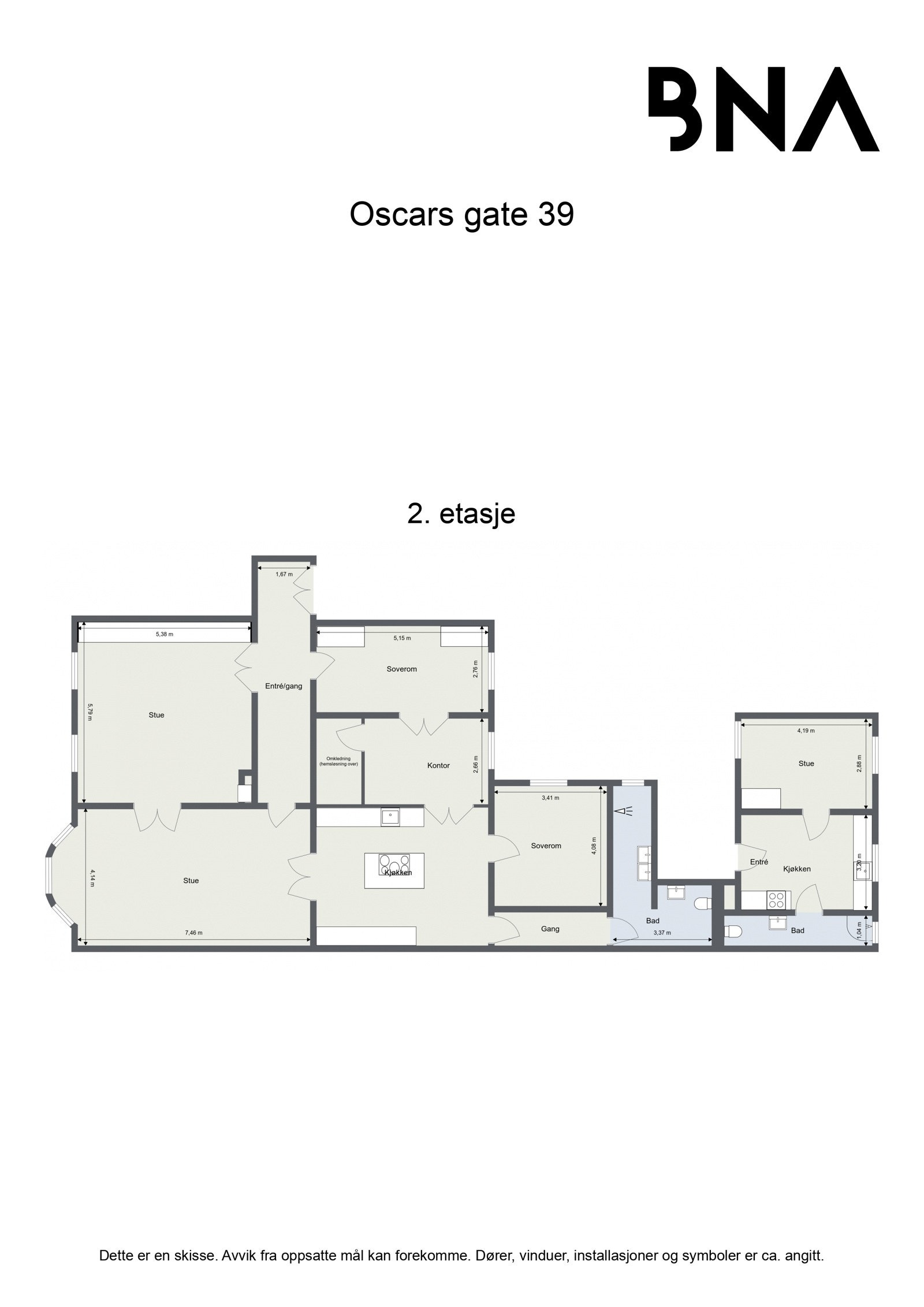 Plantegning Galleribilde