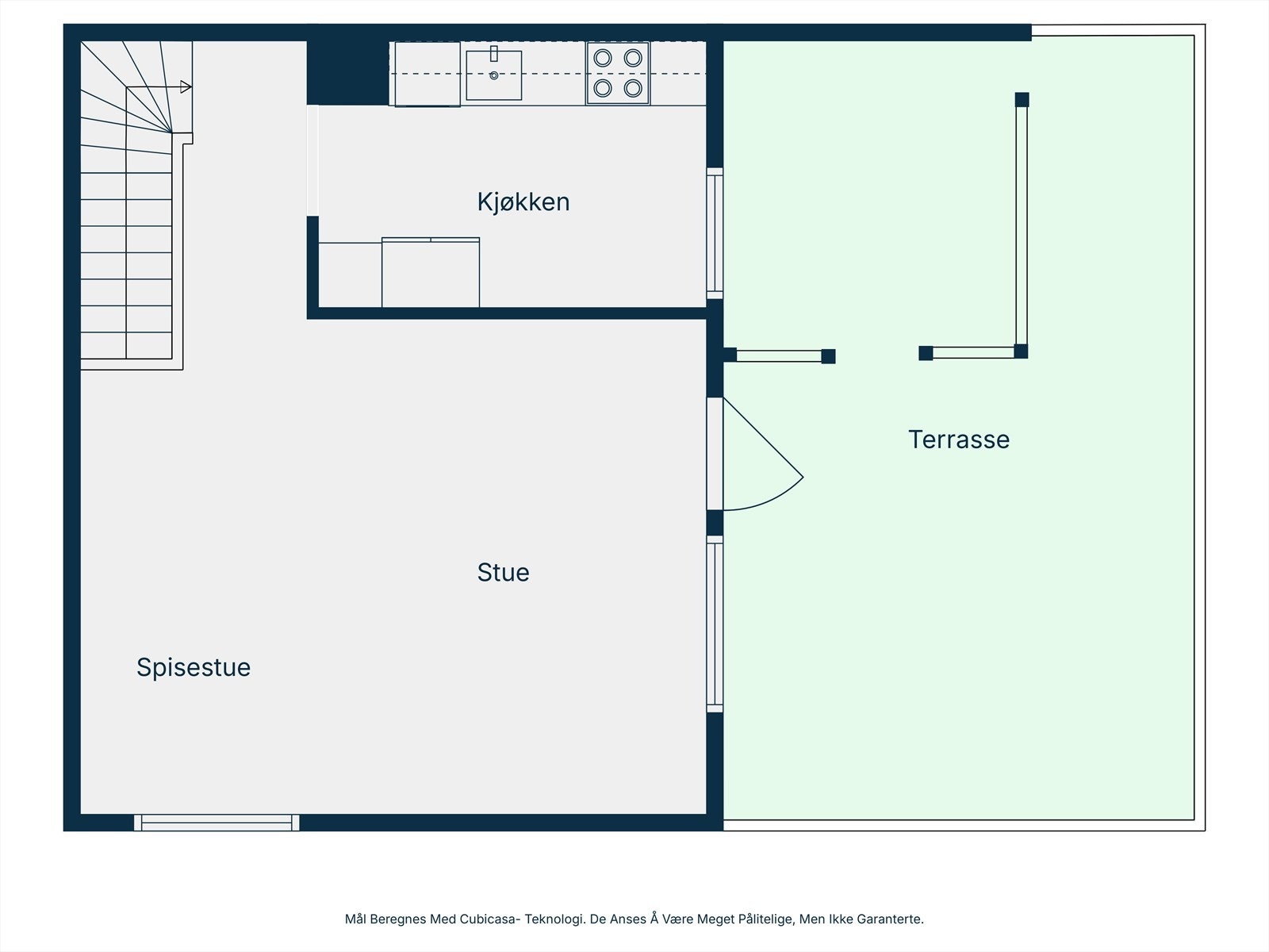 Plantegning øvre leilighetsplan 2D. Galleribilde