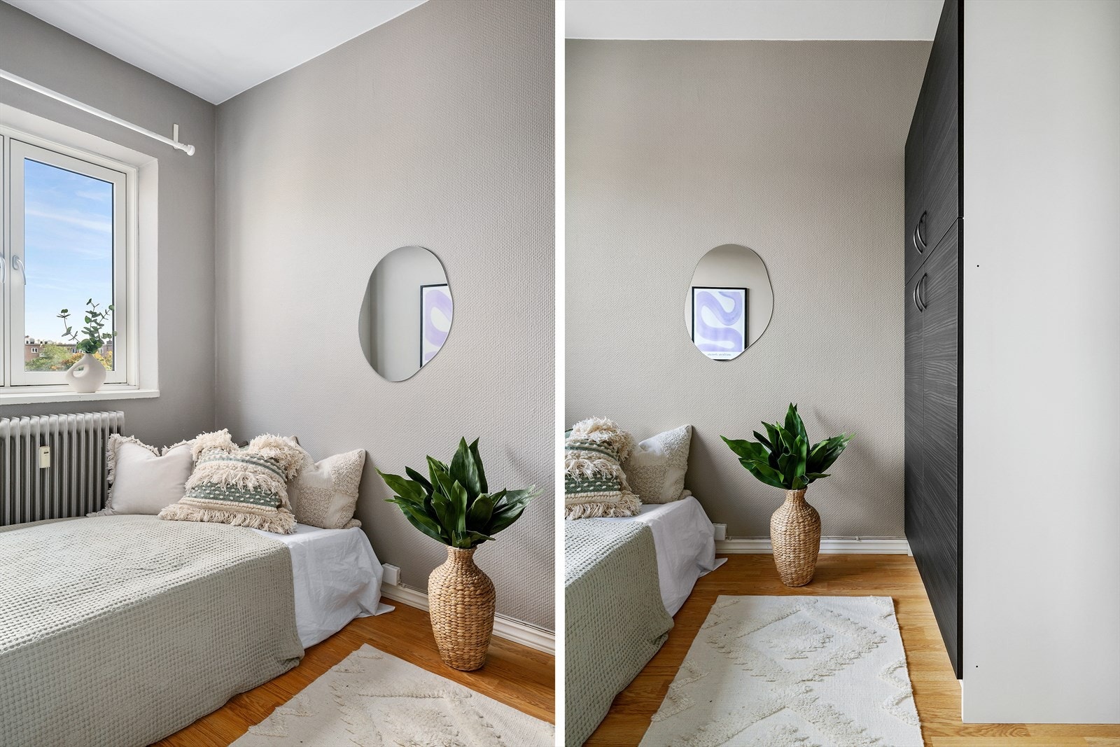 Soverom 3 | Soverommet har godt med oppbevaringsplass i medfølgende garderobeskap. Galleribilde