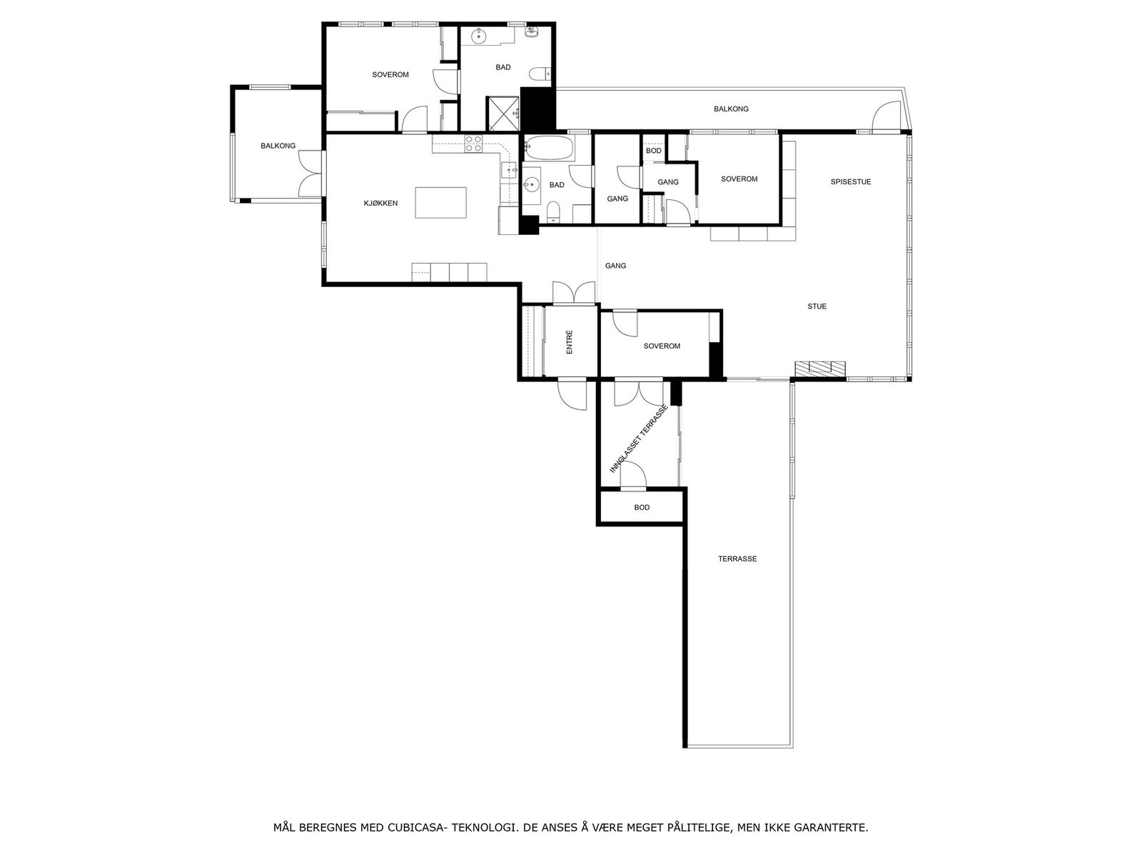 Veiledende planskisse 6.etasje.