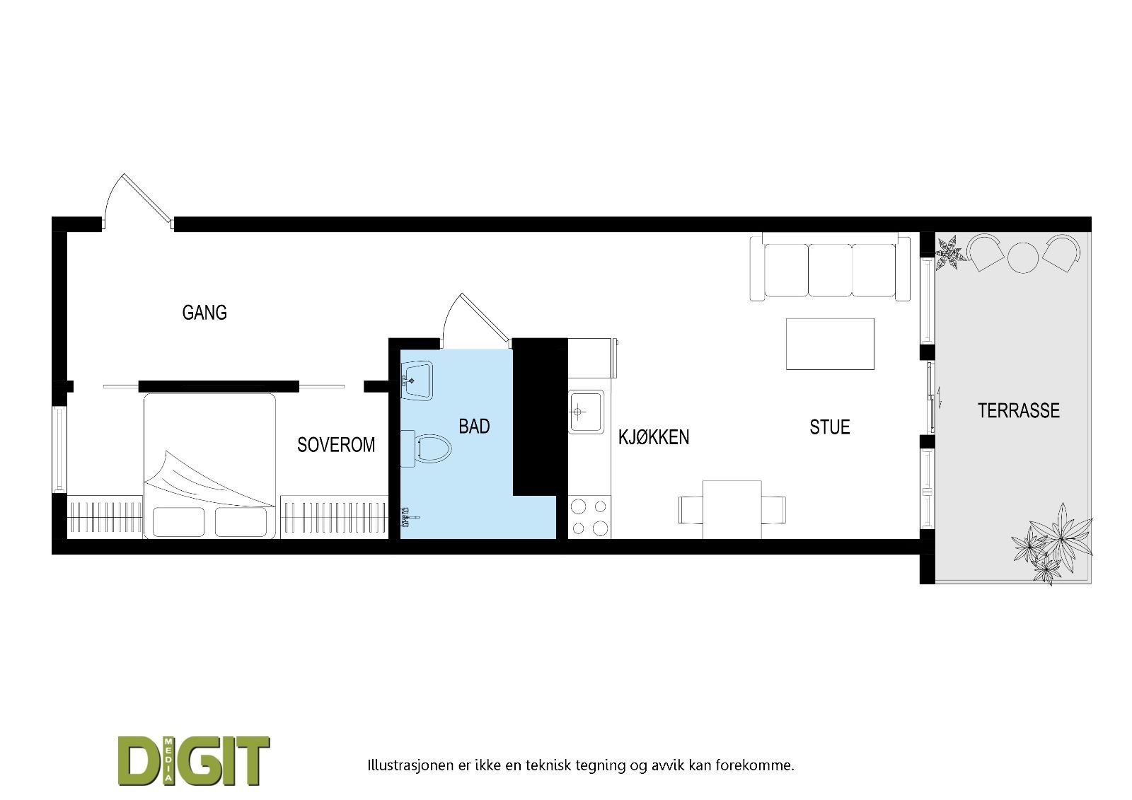 Plantegning Galleribilde