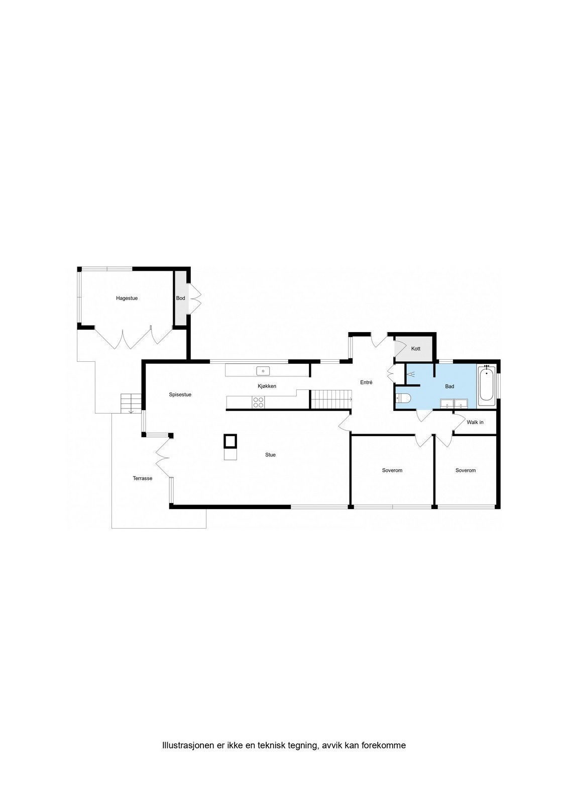 Plantegning 1 etasje. Galleribilde