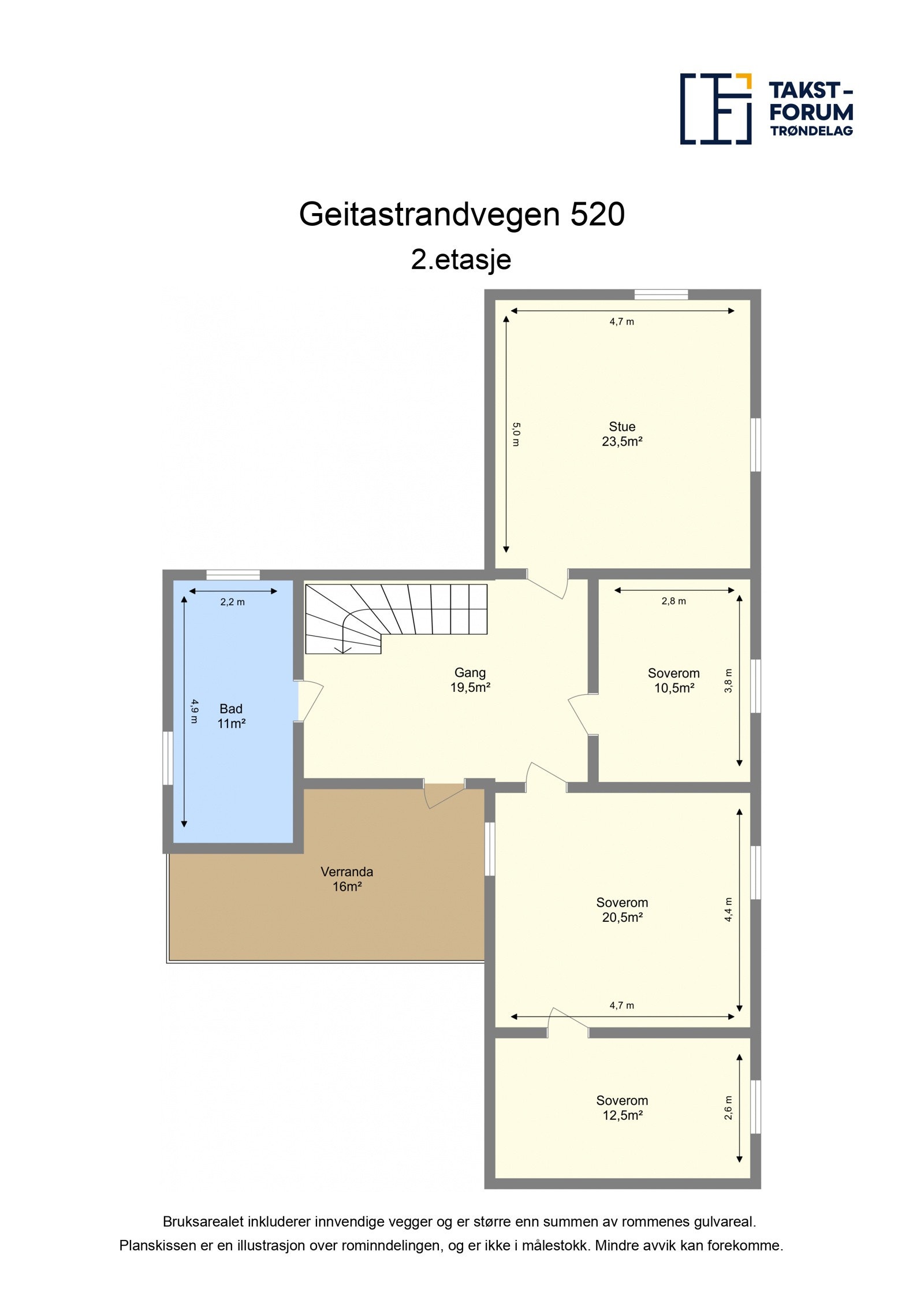 Planskisse 2. etasje Galleribilde