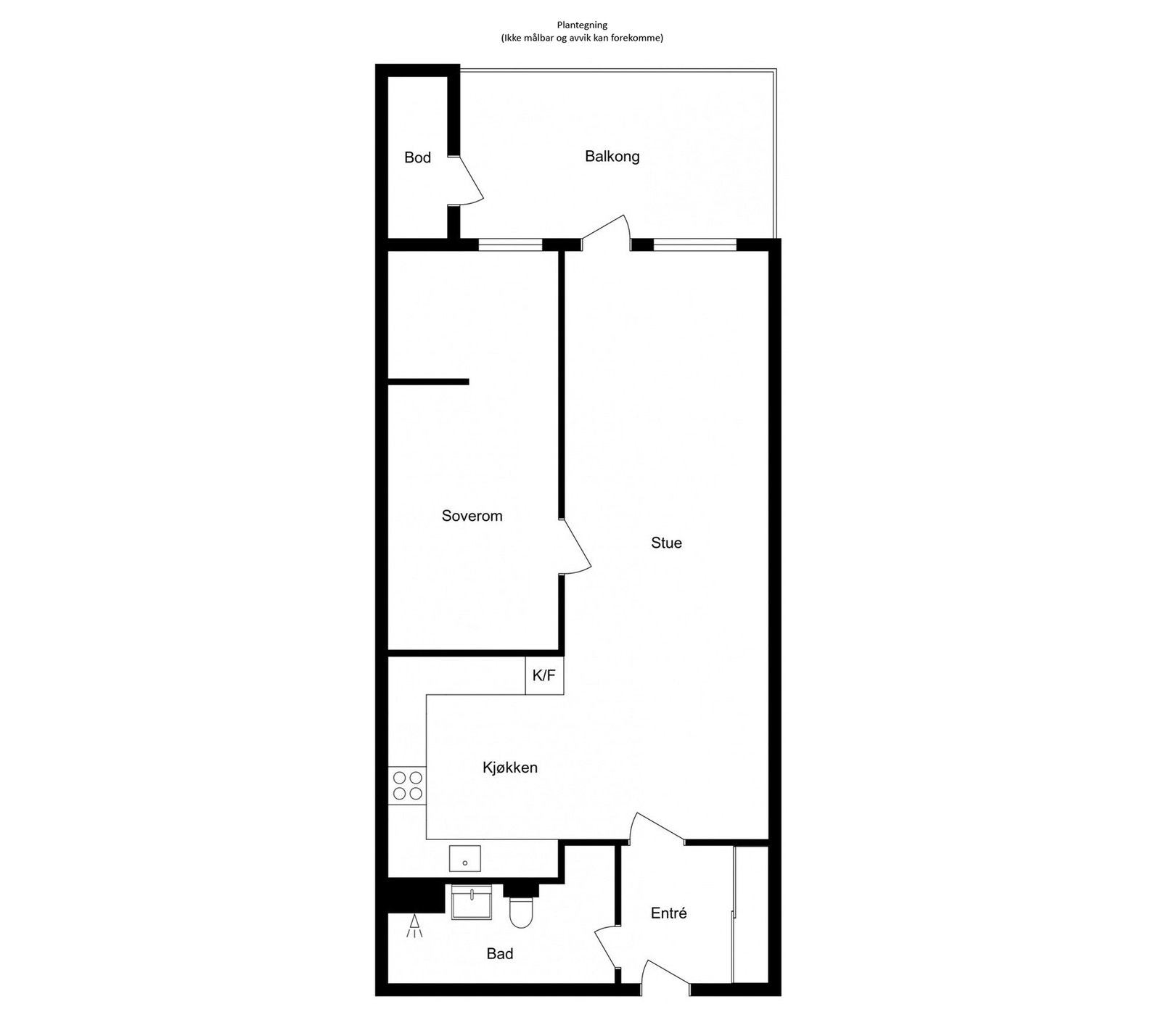 Plantegning (Ikke målbar og avvik kan forekomme). Galleribilde