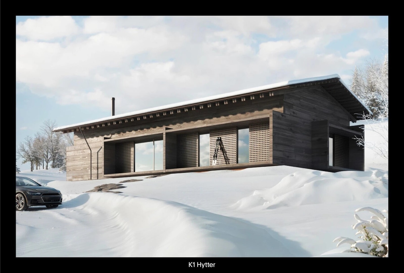 K1 Hytter bygges med K-laft - et fremtidsrettet byggemateriale som bringer naturens kraft inn i fremtidens bygg. Galleribilde