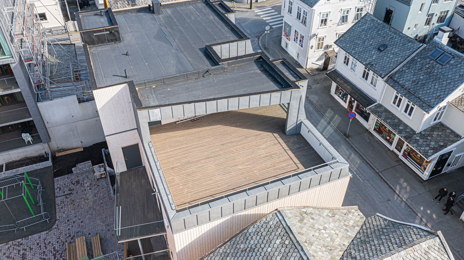 Takterrasse i fugleperspektiv Galleribilde