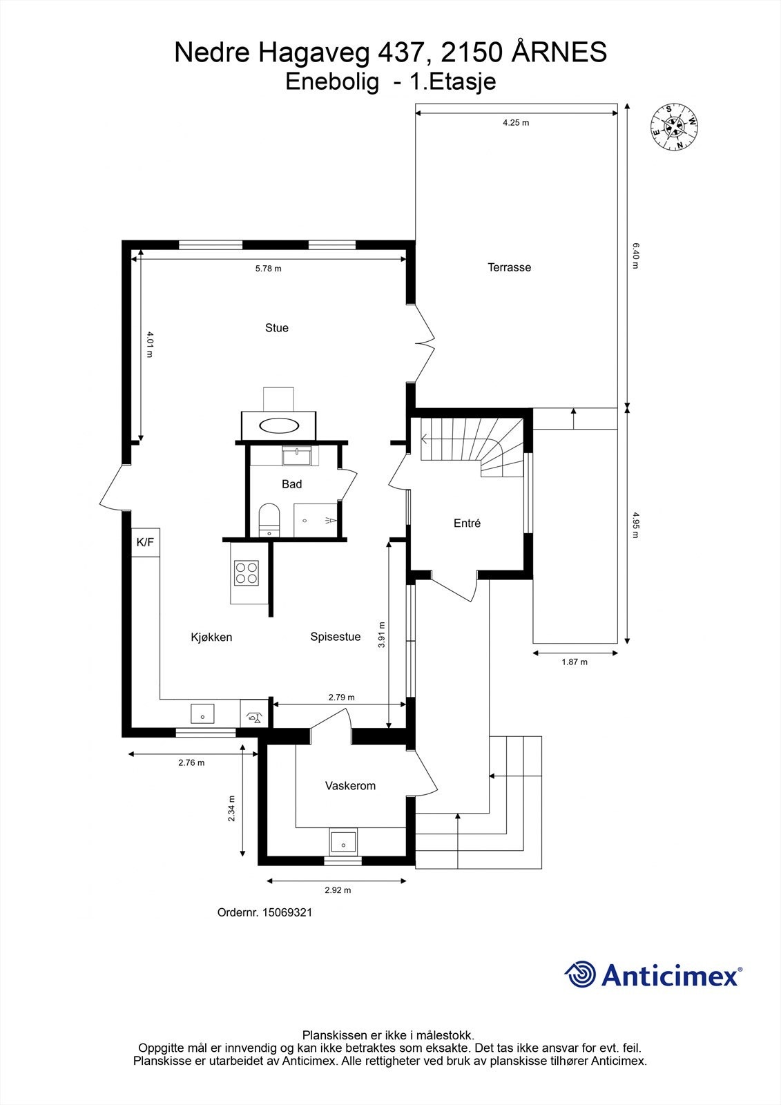 Plantegning 1. etasje Galleribilde