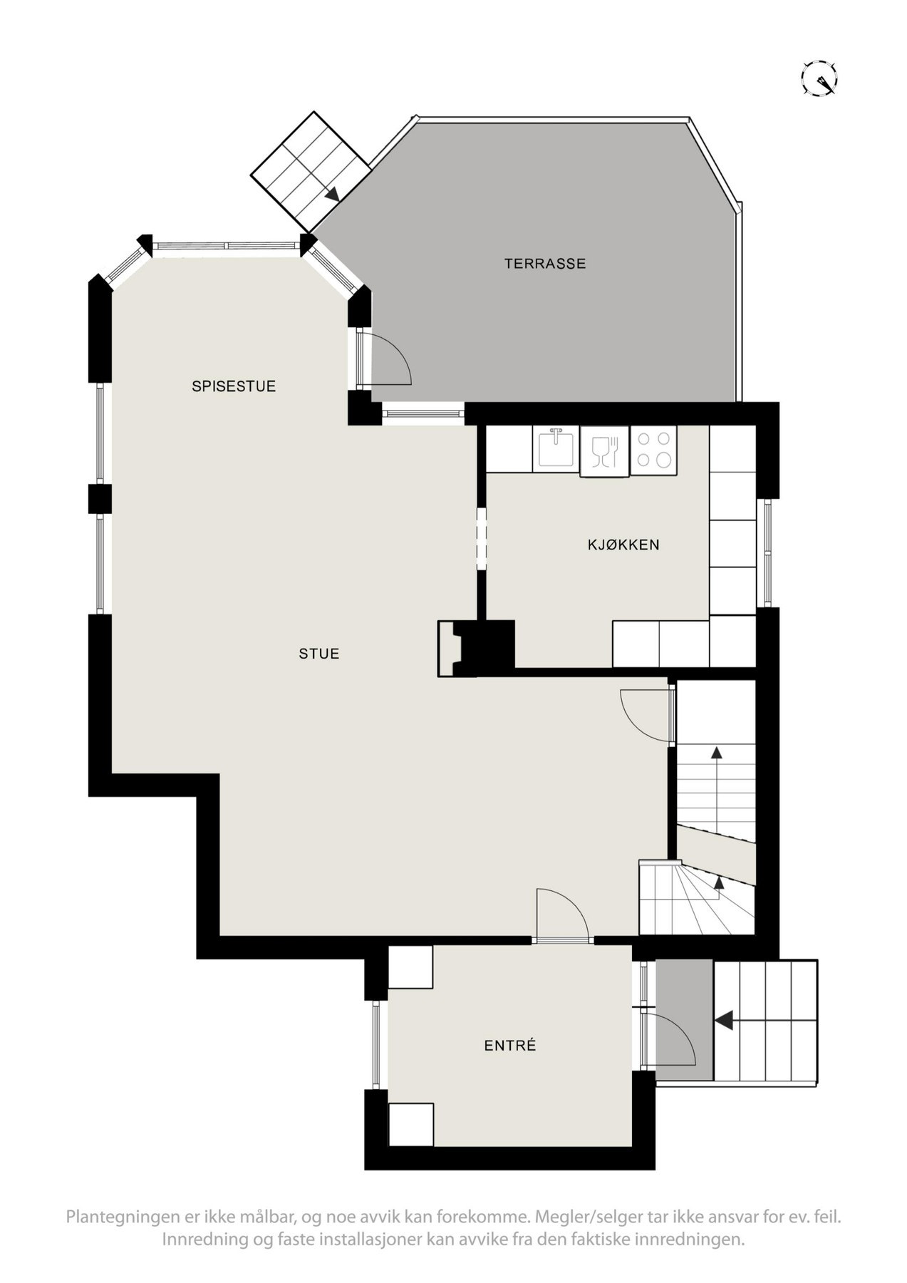 Plantegninger av hovedetasjen. Galleribilde