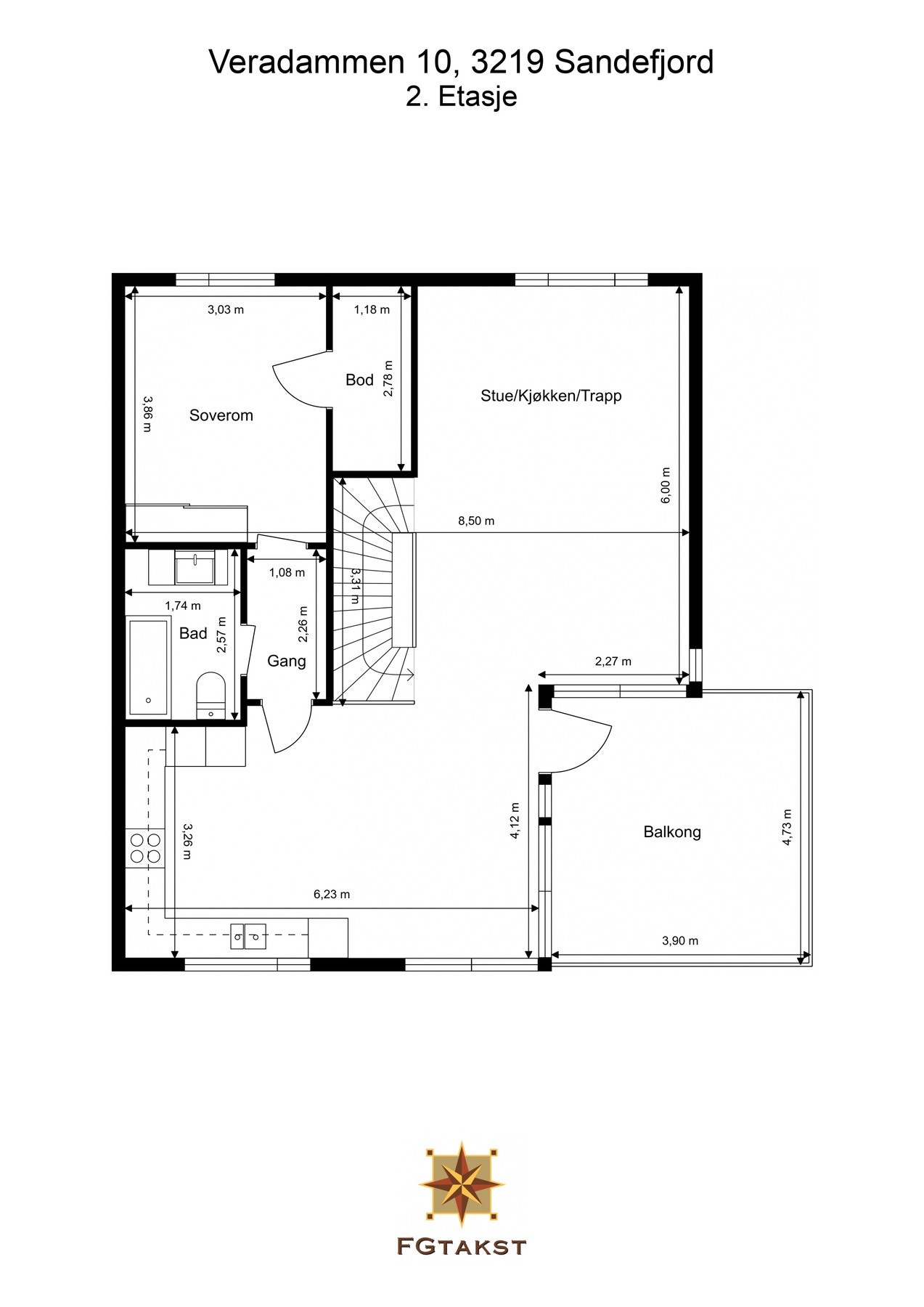 Plantegning 2.etasje Galleribilde