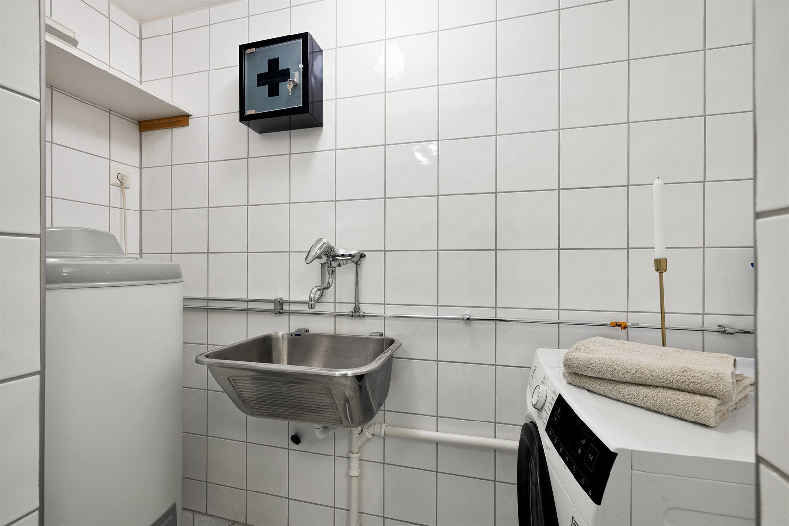 Vaskemaskin medfølger også leiligheten. Galleribilde