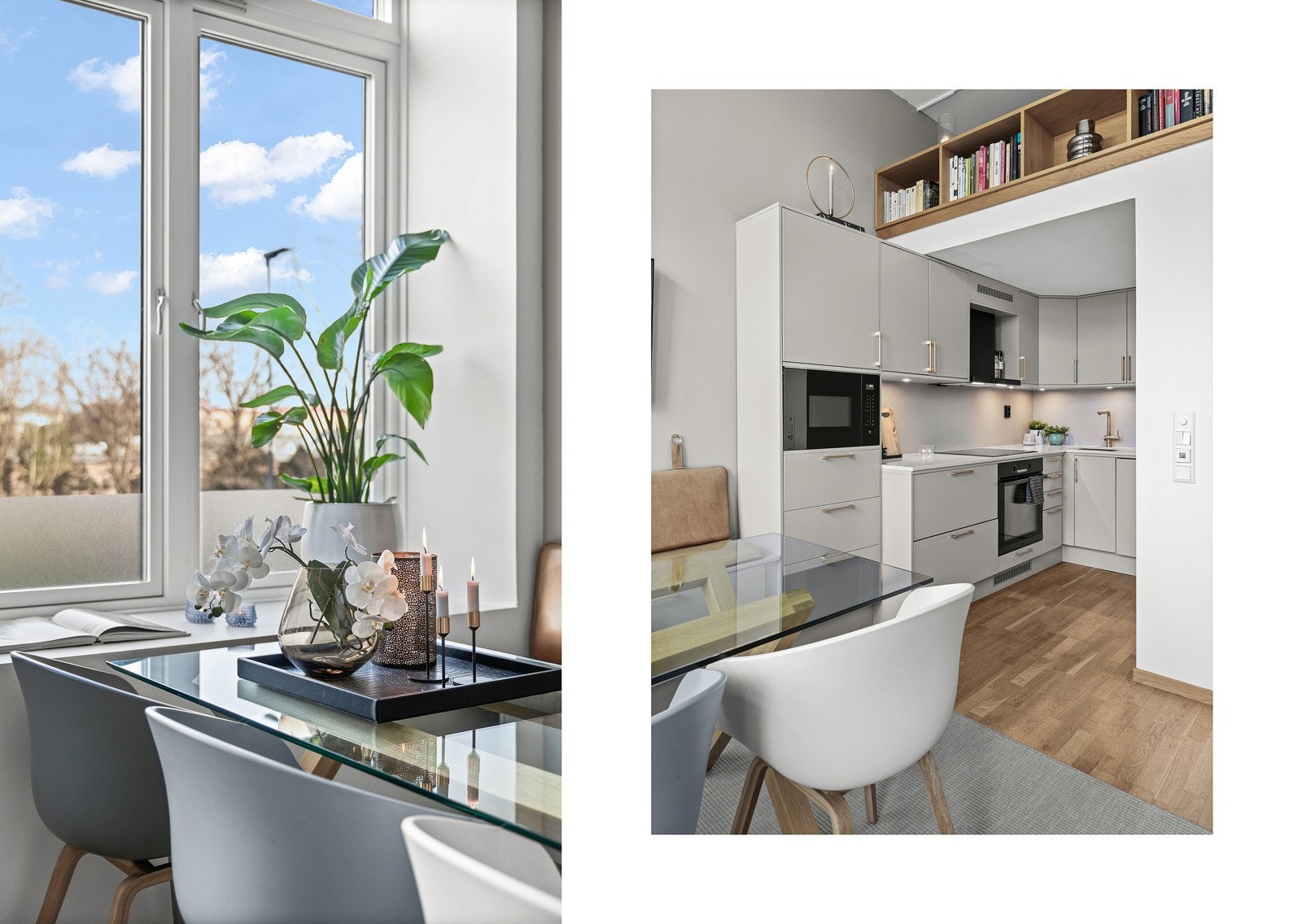 Spisestuen finner sin naturlige plass foran kjøkkenet som har åpen løsning mot stuen. Galleribilde