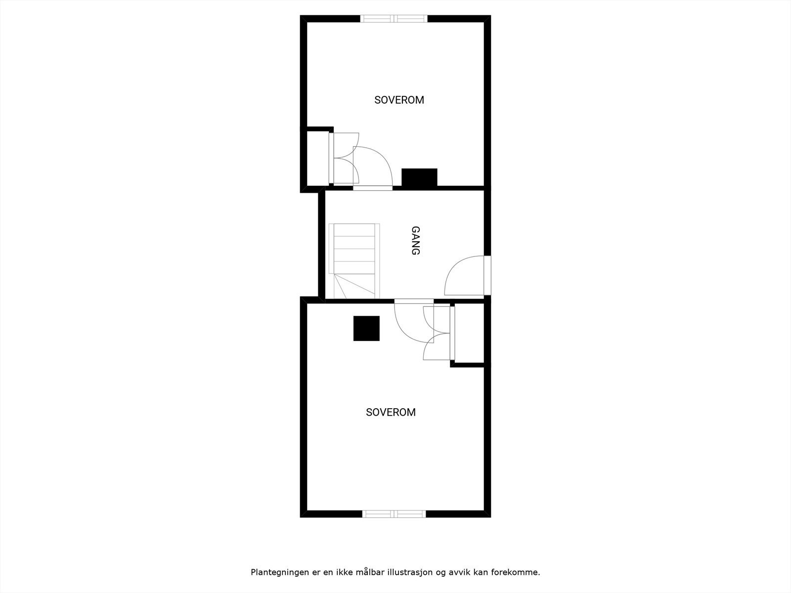 Plantegning, andre etasje. Galleribilde