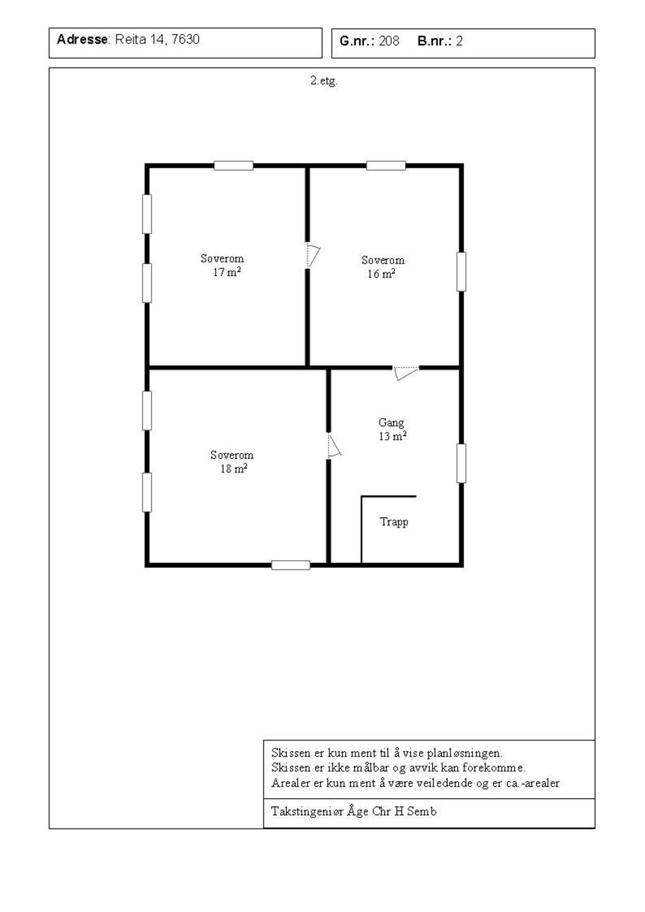 Planskisse 2. Etasje. Galleribilde