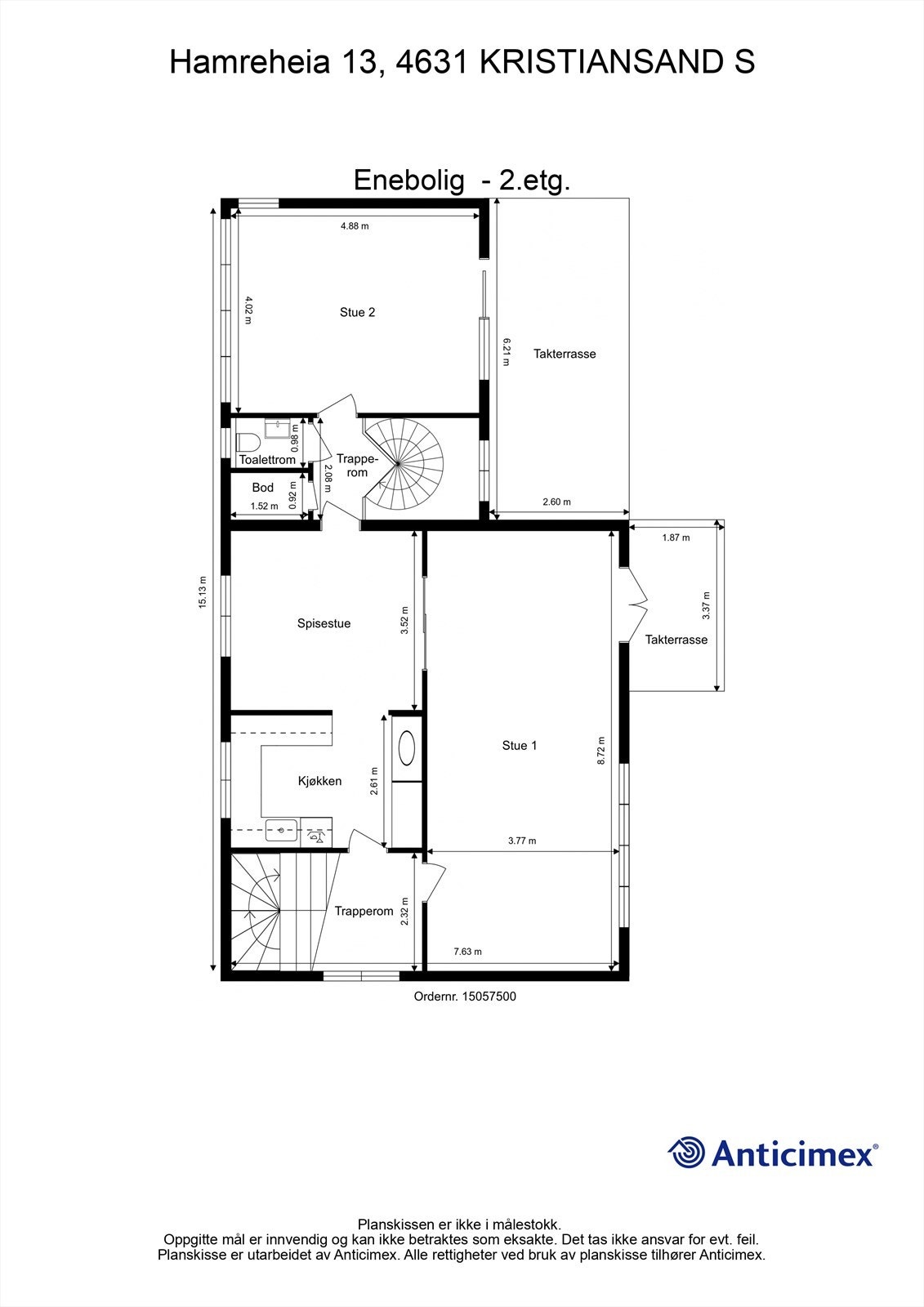 Planskisse 2 etasje Galleribilde