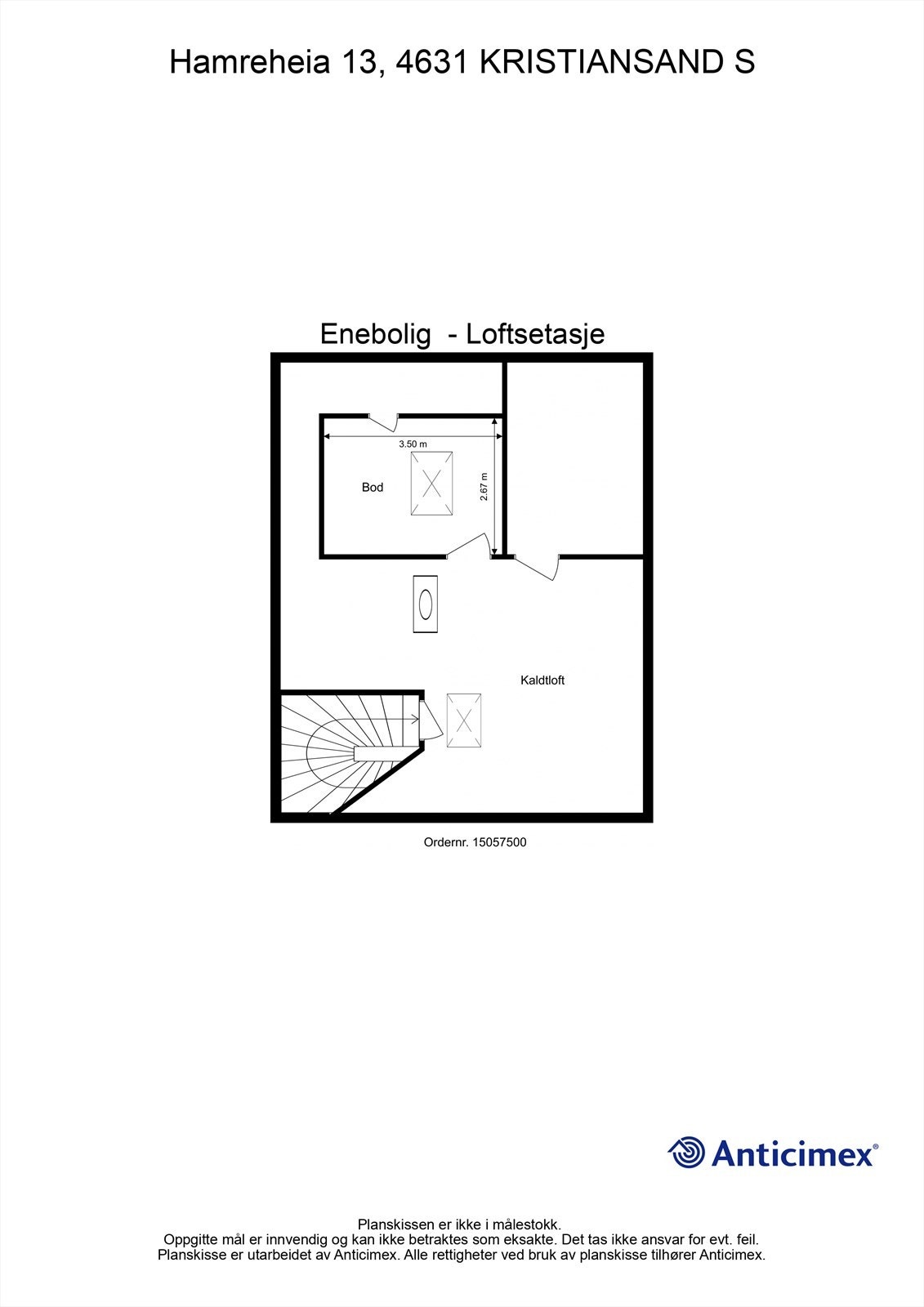 Planskisse loft Galleribilde